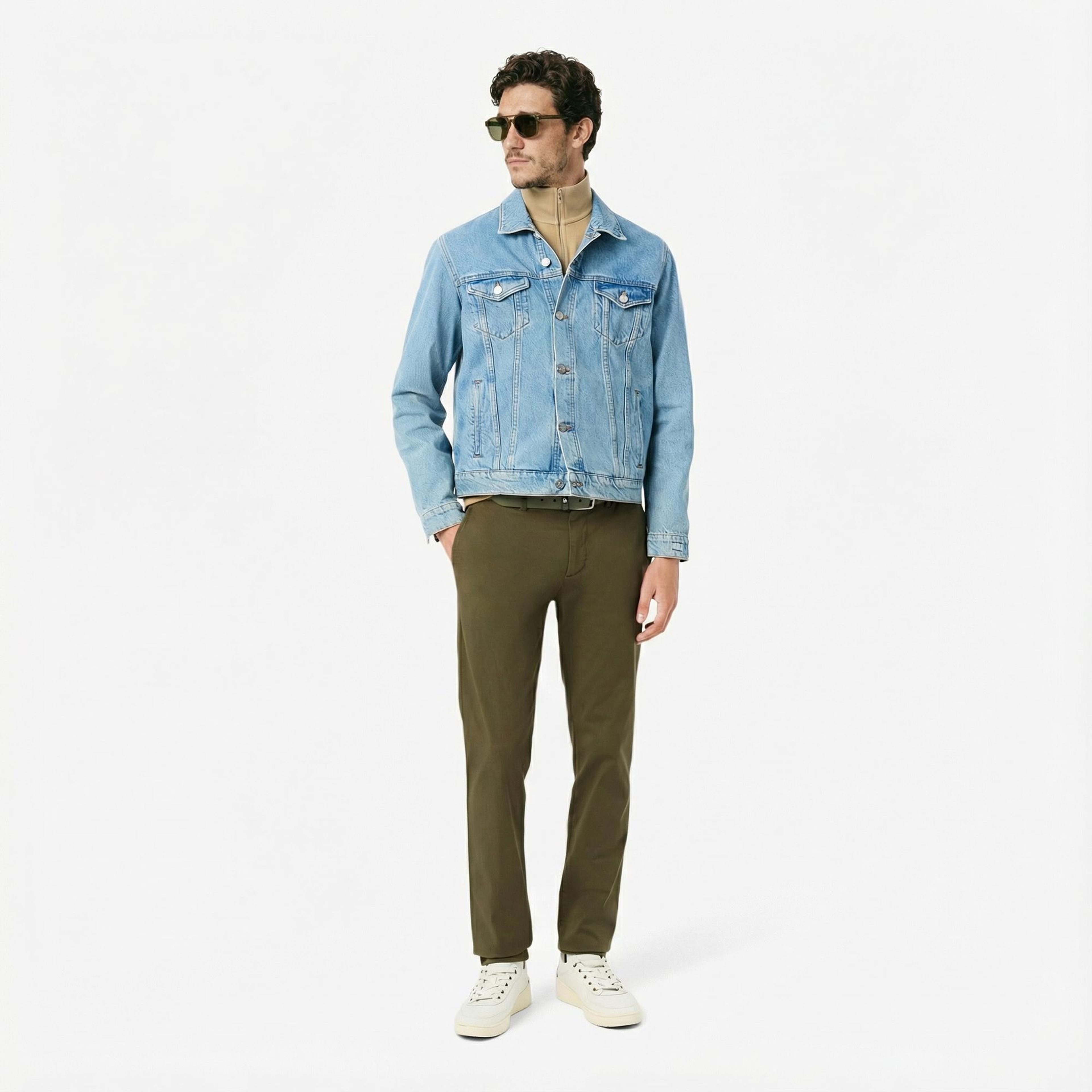 Lacoste Erkek Slim Fit Haki Chino Pantolon