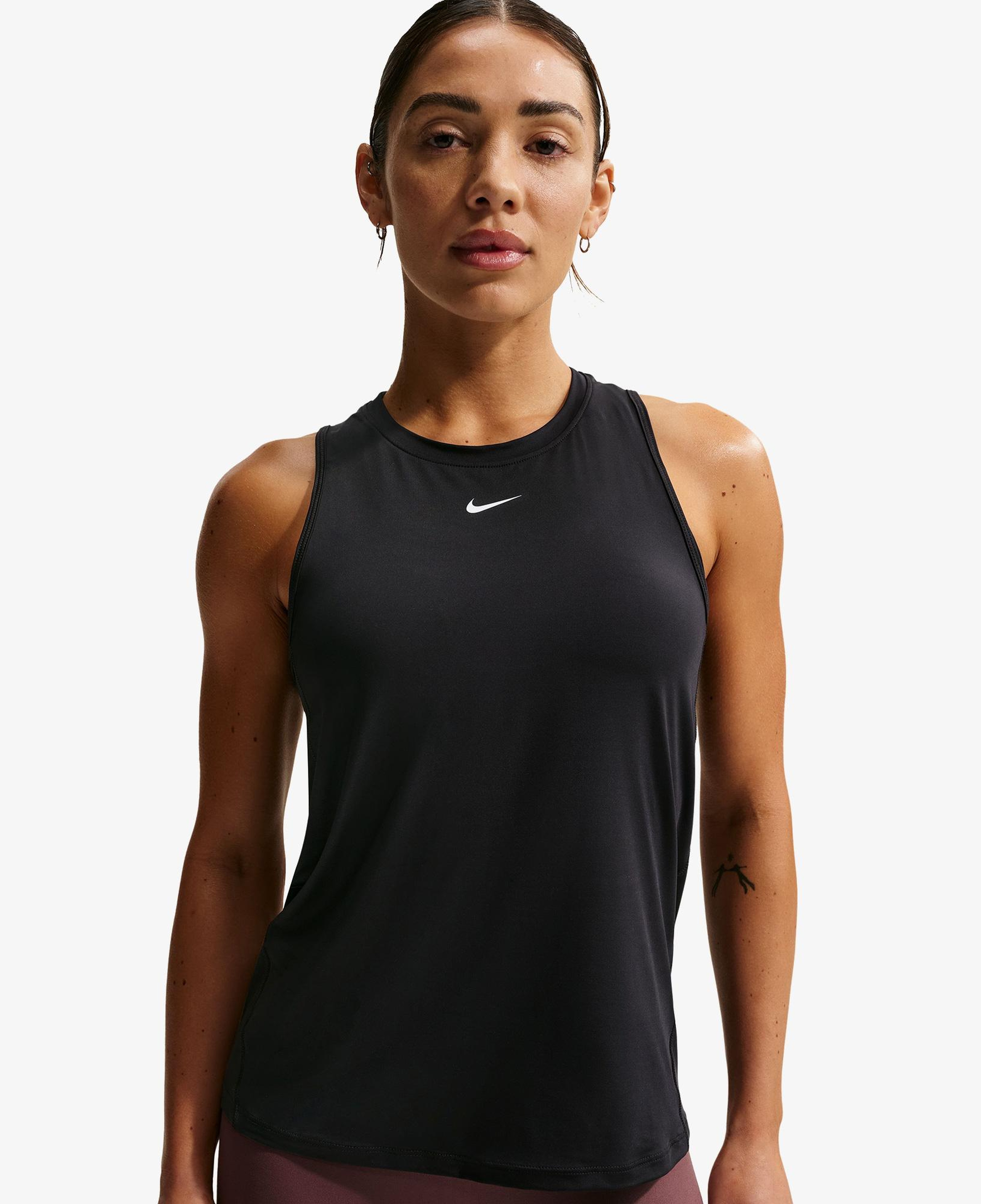 Nike One Classic Dri-Fit Kadın Siyah Kolsuz T-Shirt