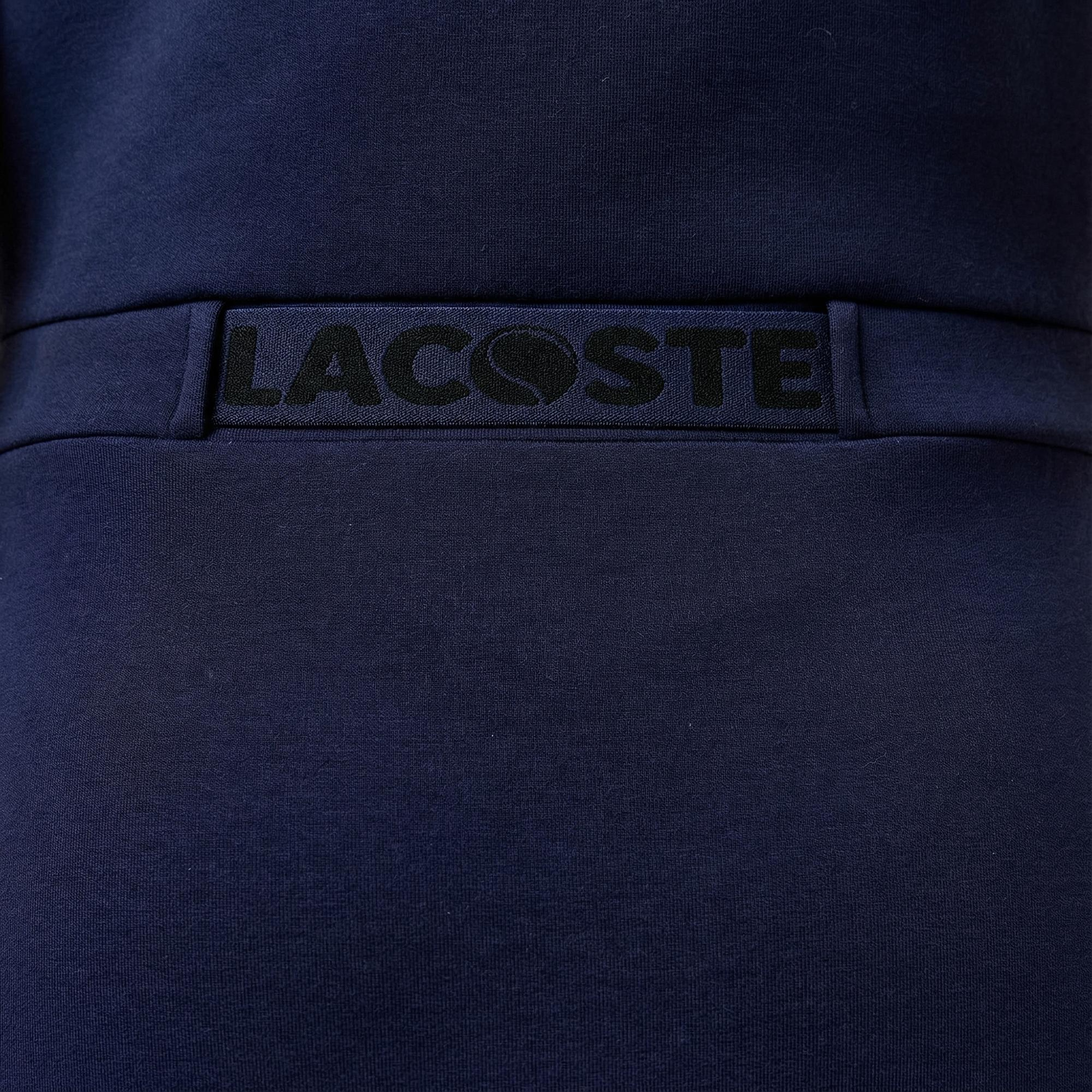 Lacoste Kadın Regular Fit Kolsuz Yarım Fermuarlı Renk Bloklu Lacivert Elbise