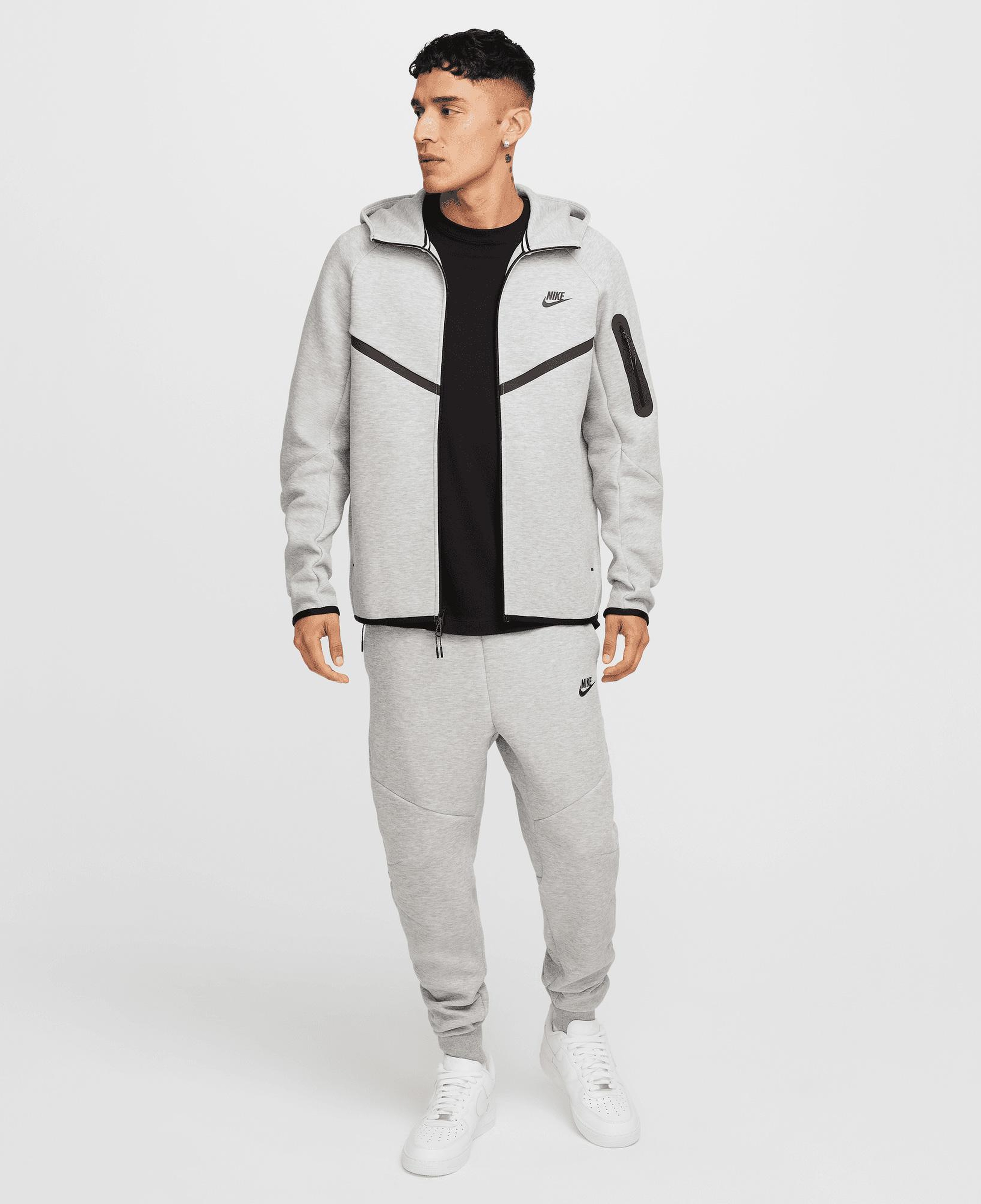 Nike Tech Fleece Erkek Gri Kapüşonlu Hoodie