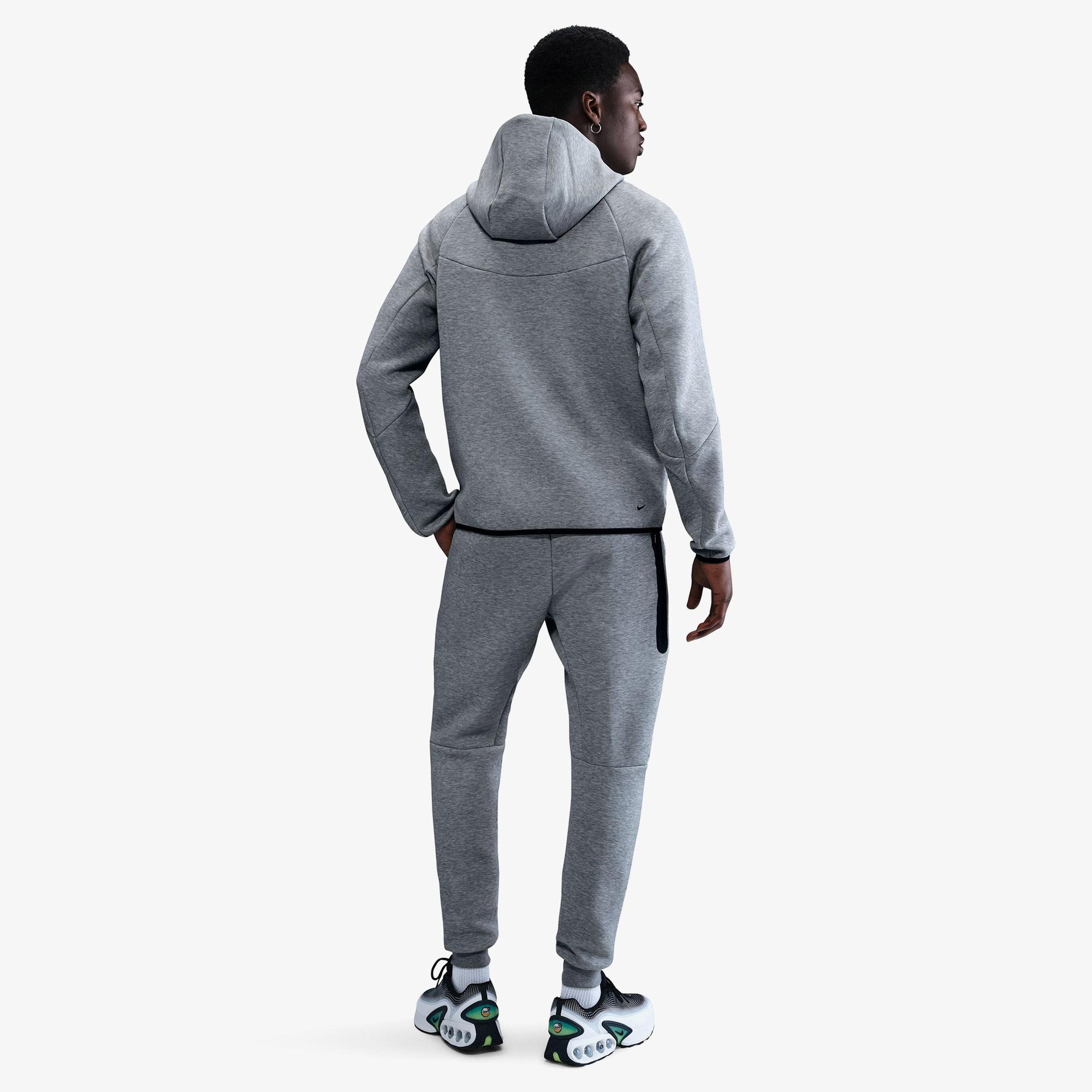 Nike Tech Fleece Erkek Gri Kapüşonlu Hoodie