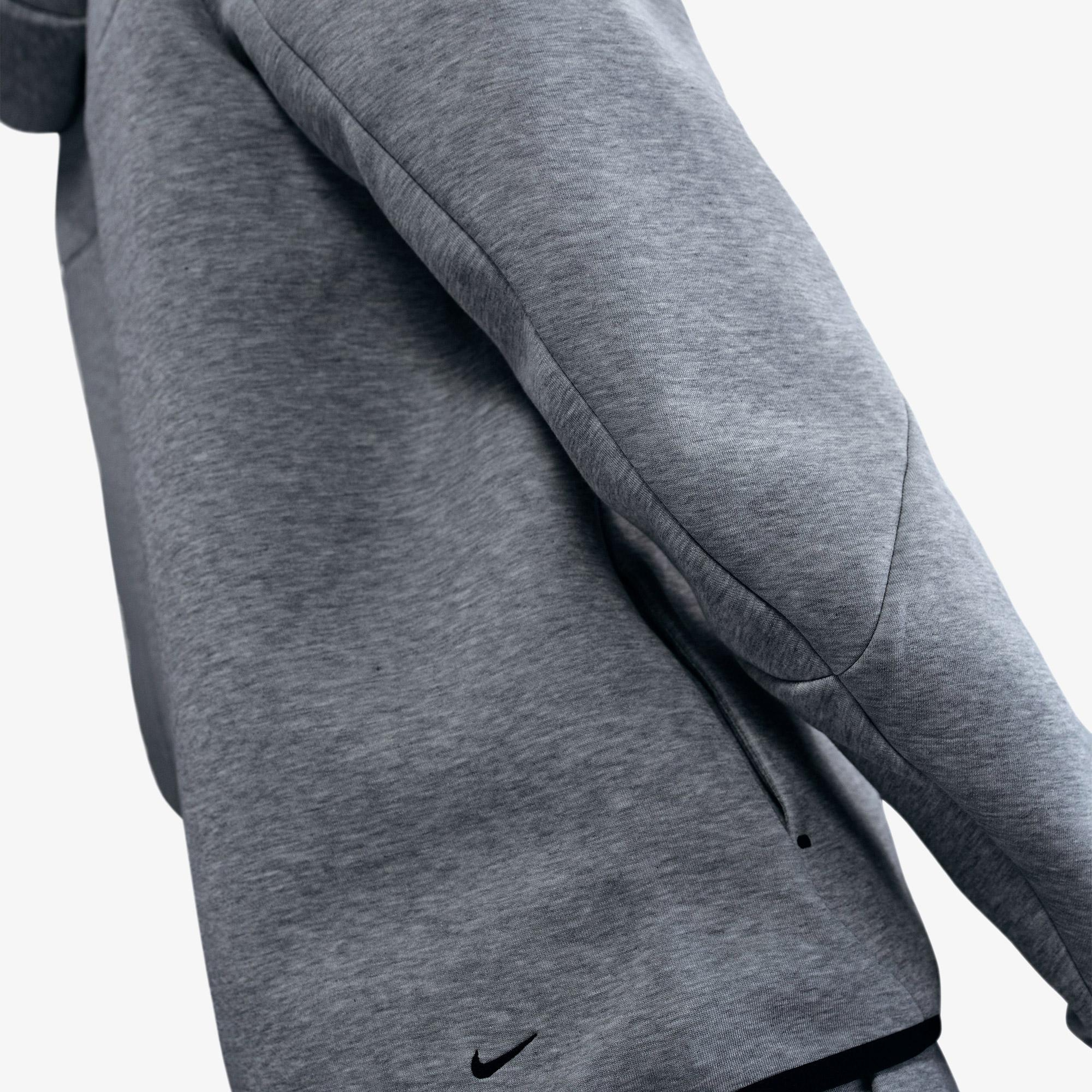 Nike Tech Fleece Erkek Gri Kapüşonlu Hoodie