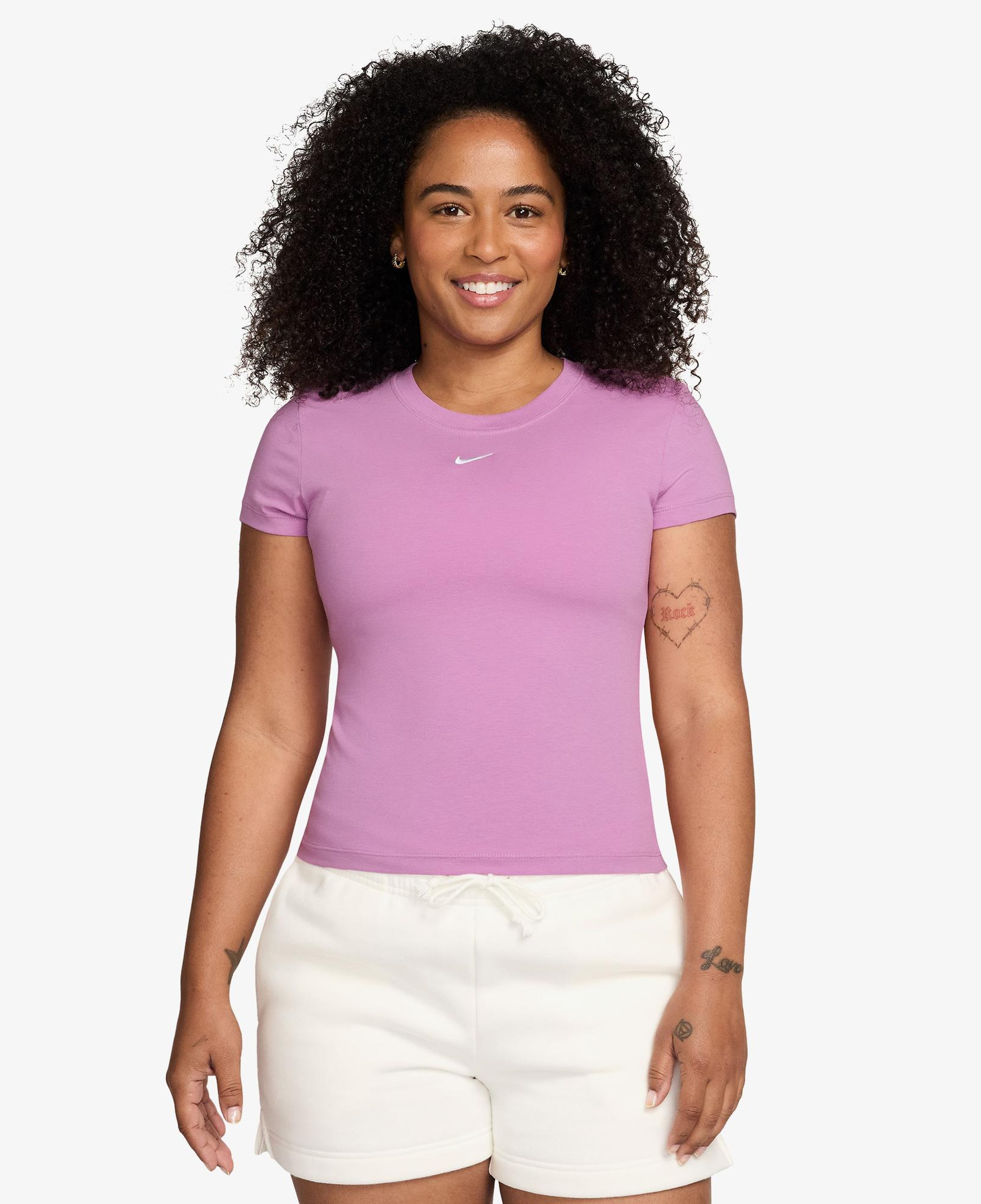 Nike Sportswear Chill Knit Kadın Pembe T-Shirt