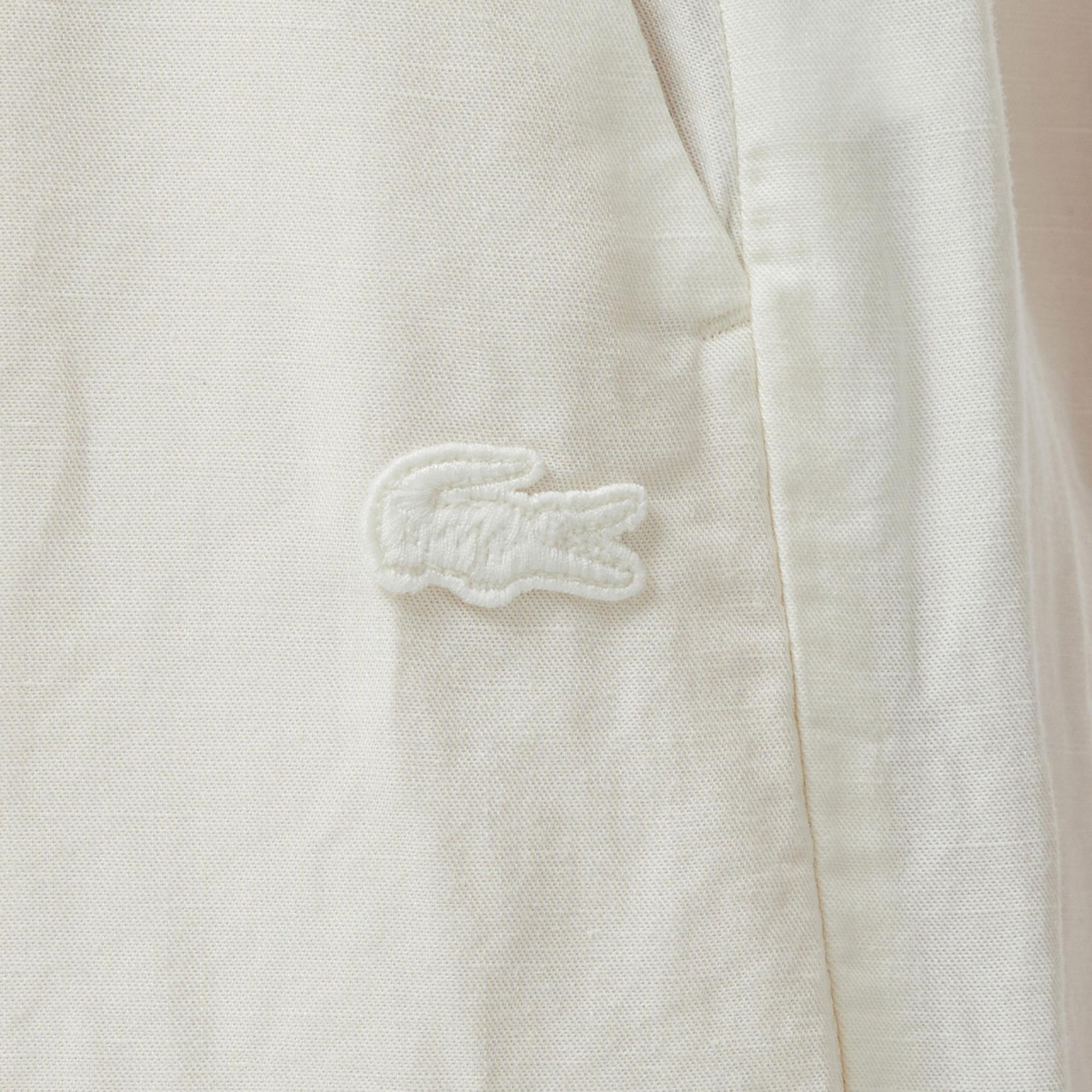 Lacoste Kadın Relaxed Fit Beyaz Pantolon