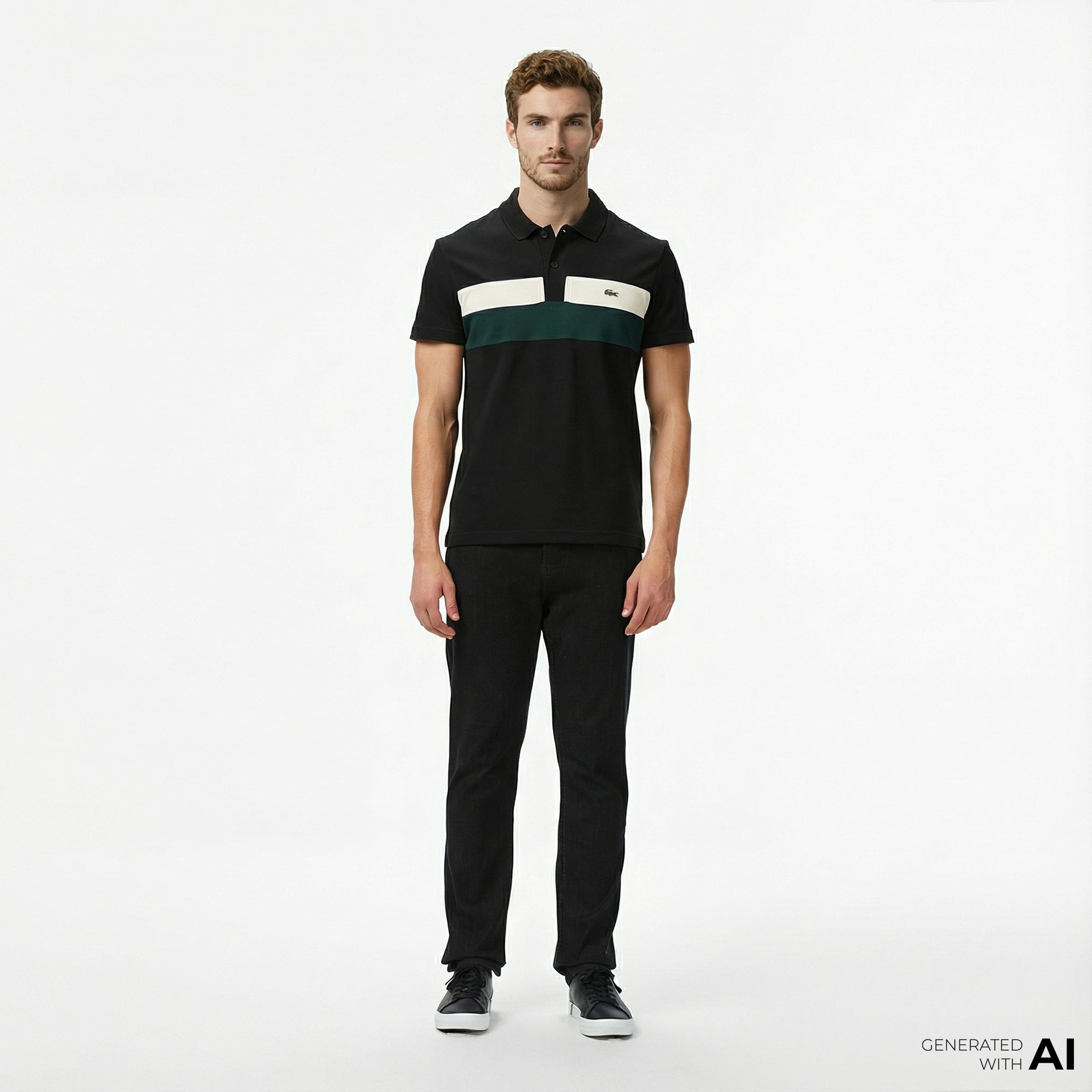 Lacoste Erkek Slim Fit Siyah Jean Pantolon