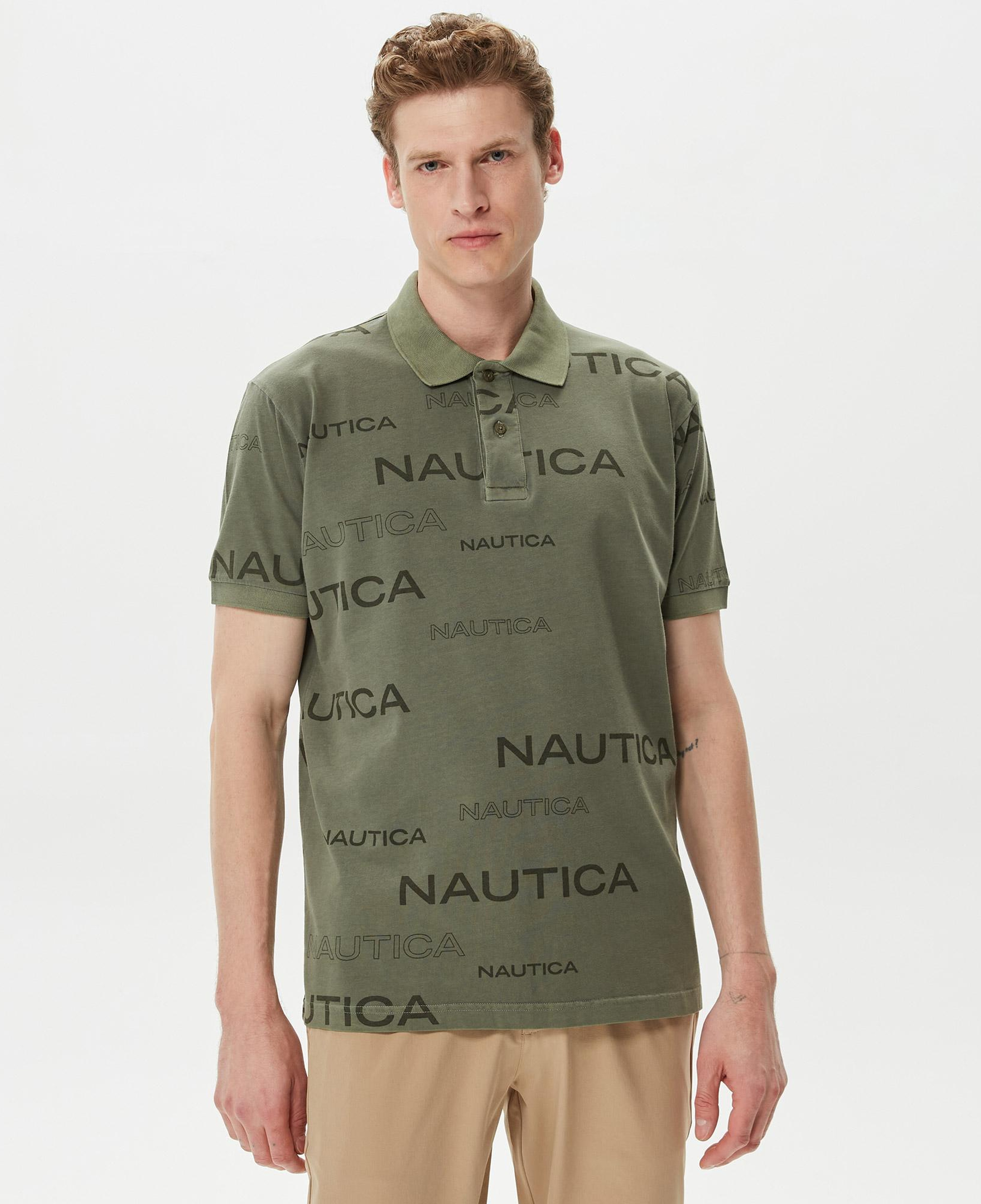 Nautica Erkek Yeşil Classic Fit Kısa Kollu Polo Yaka T-Shirt