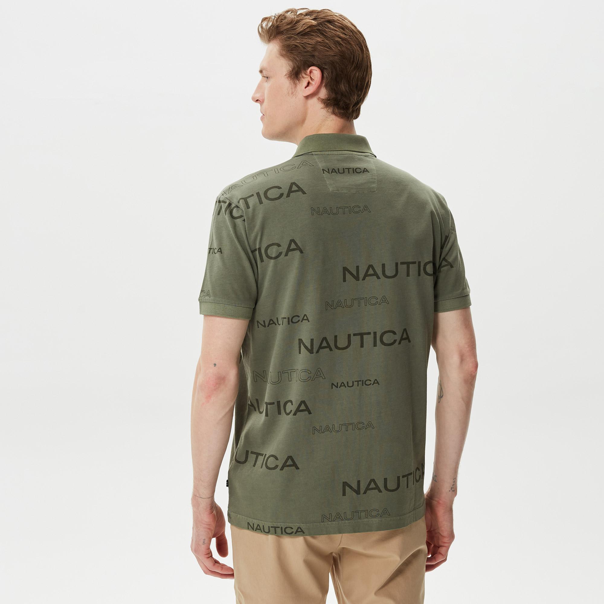 Nautica Erkek Yeşil Classic Fit Kısa Kollu Polo Yaka T-Shirt