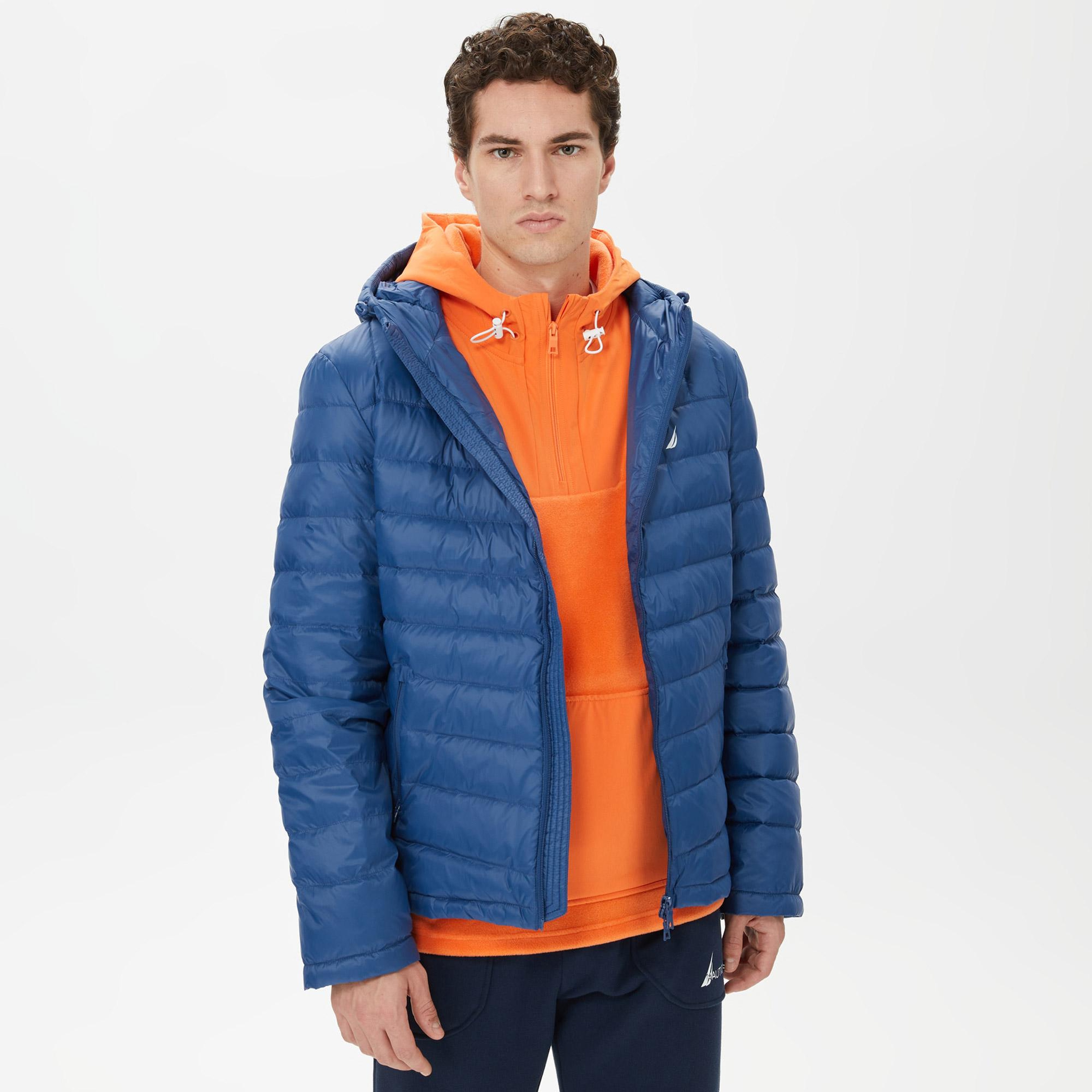 Nautica Erkek Mavi Standart Fit Mont