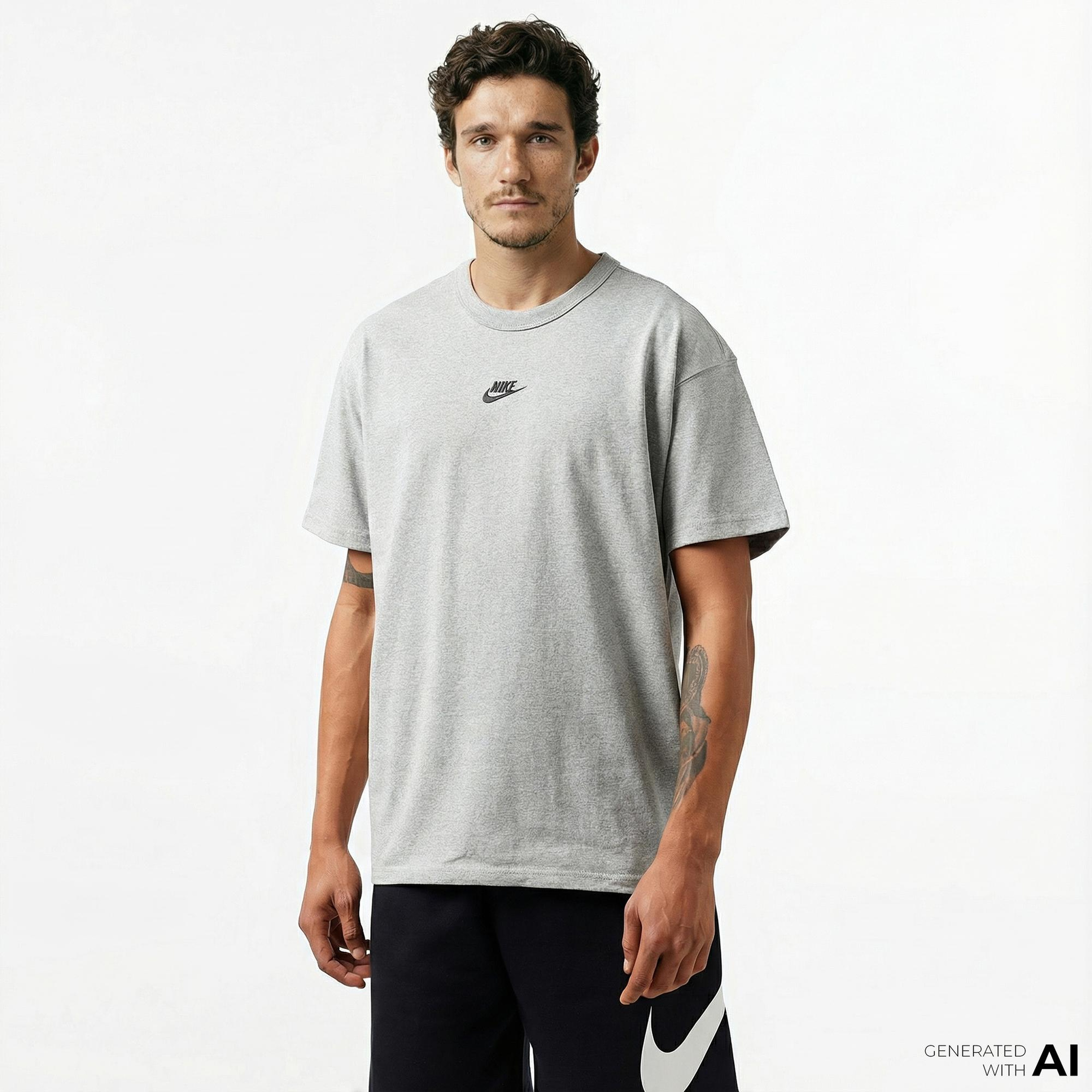 Nike Sportswear Premium Essential Sustainable Erkek Gri T-Shirt