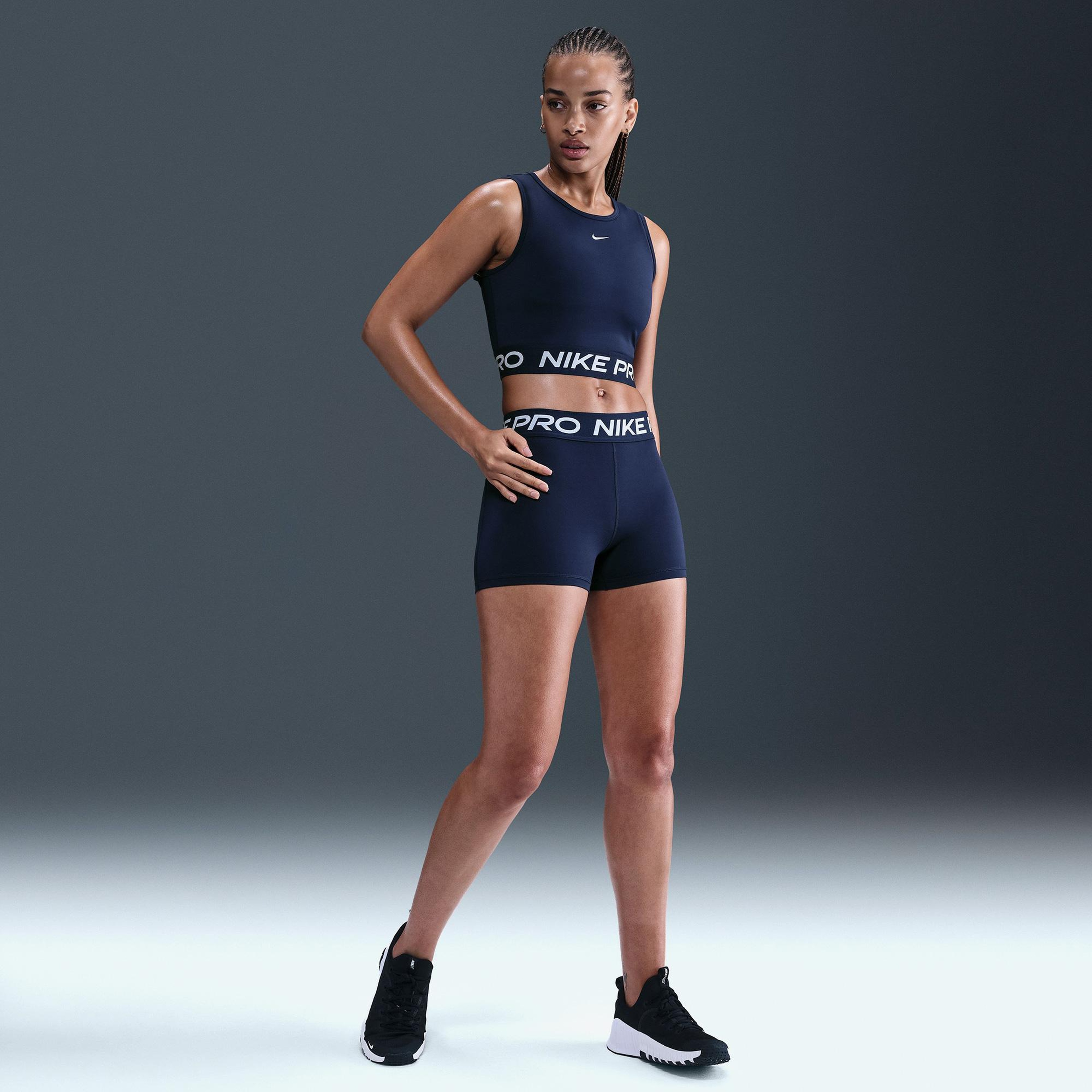 Nike Pro Dri-Fit 365 Kadın Lacivert Crop T-Shirt