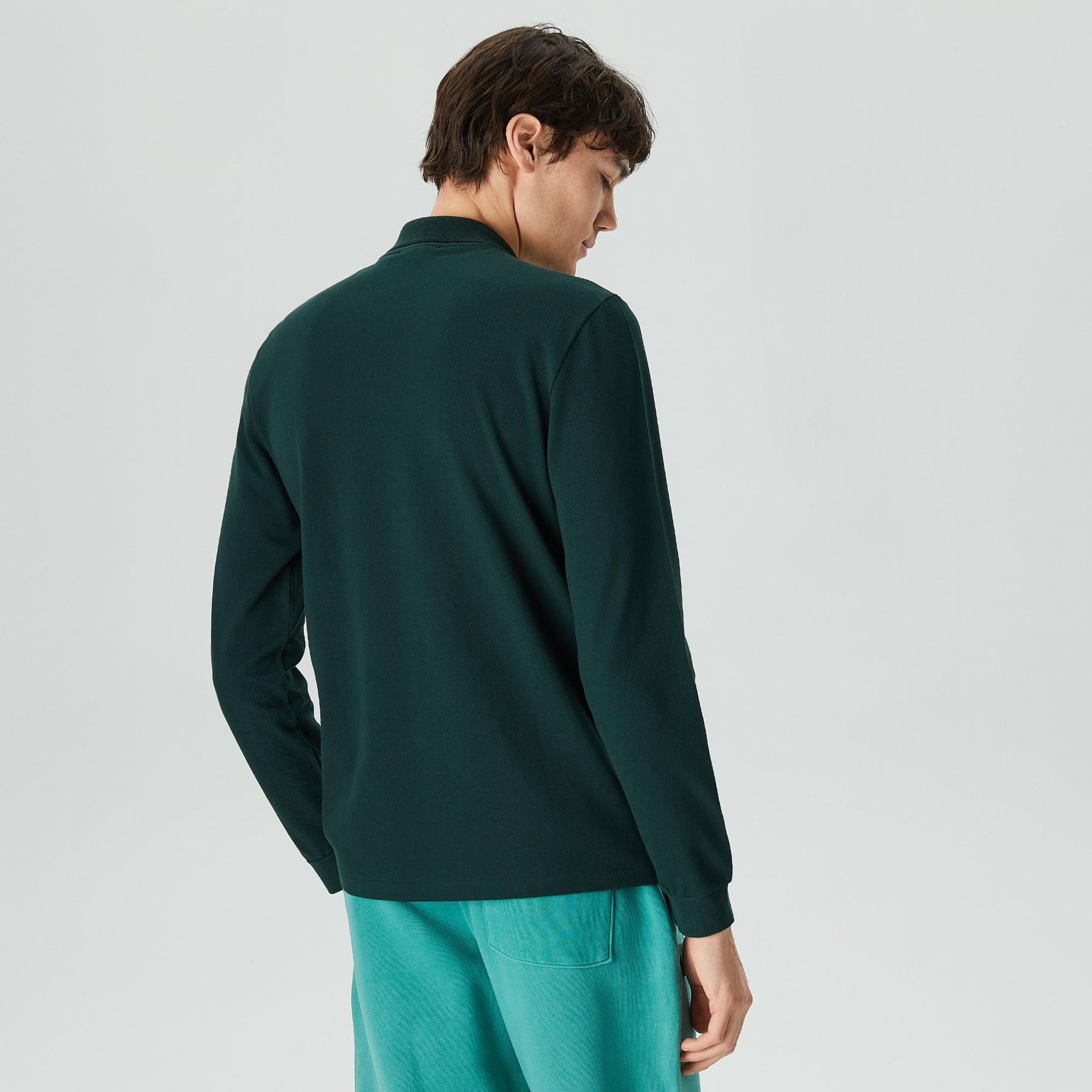 Lacoste Erkek Classic Fit Uzun Kollu Yeşil Polo