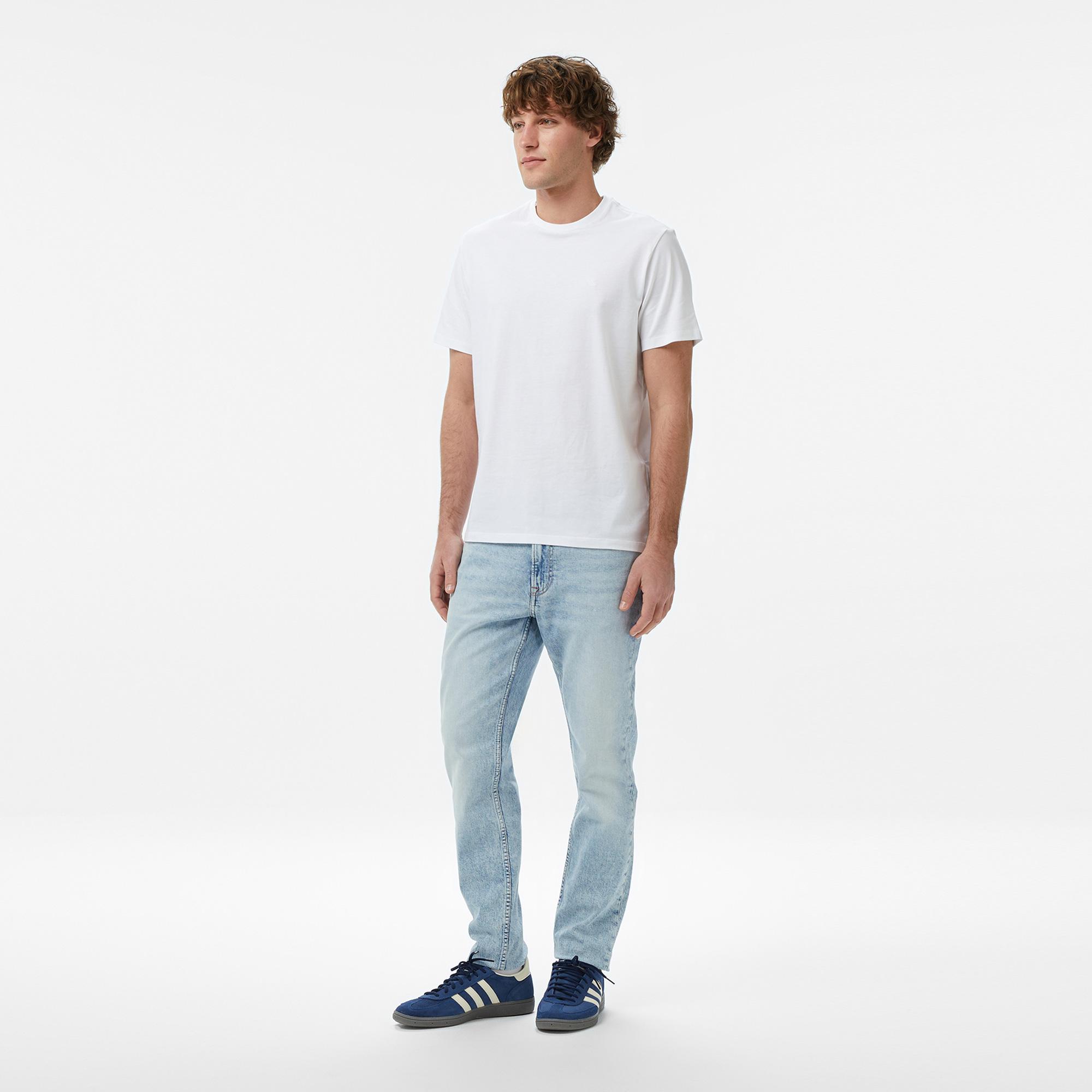 Calvin Klein Classic Monogram Erkek Beyaz T-Shirt