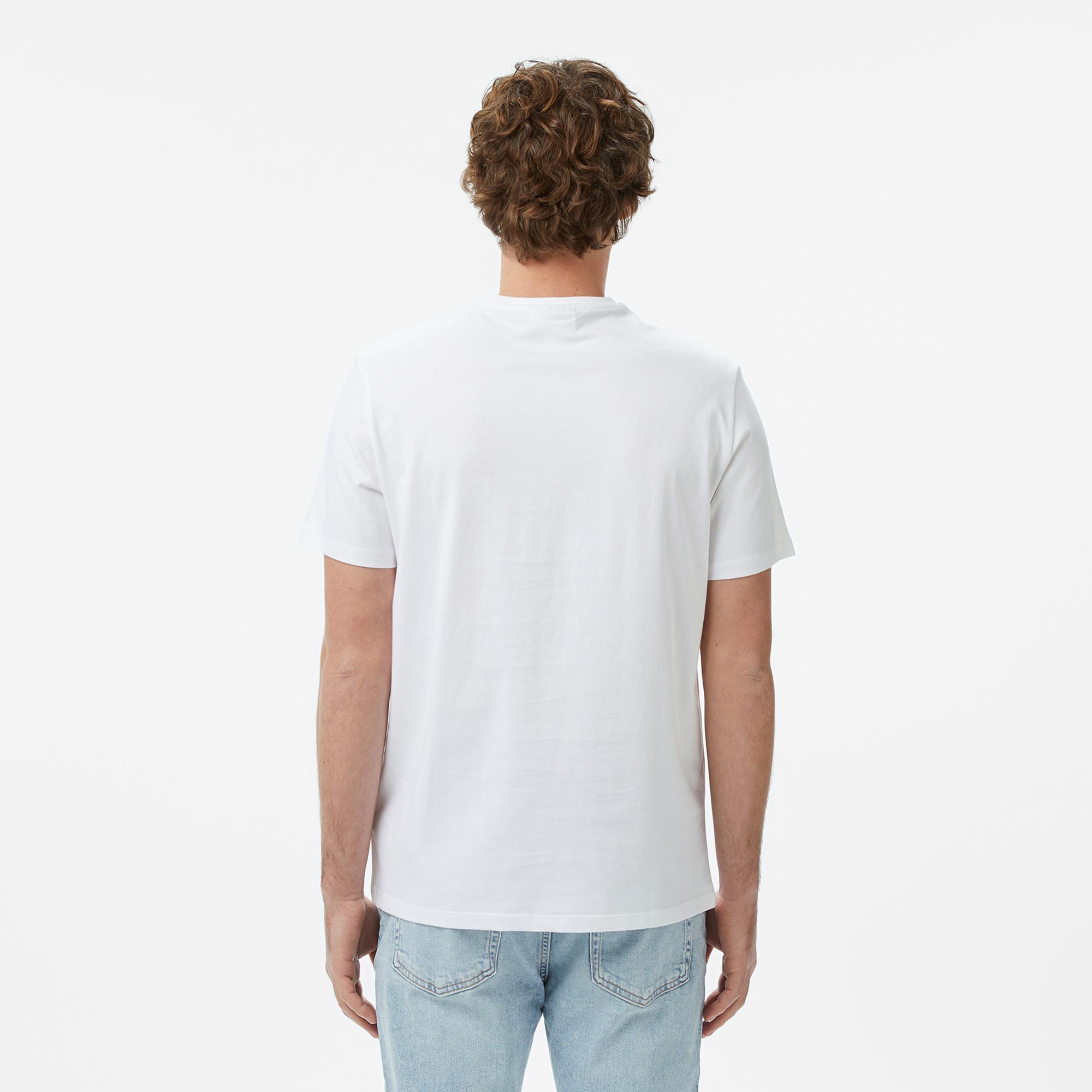 Calvin Klein Classic Monogram Erkek Beyaz T-Shirt