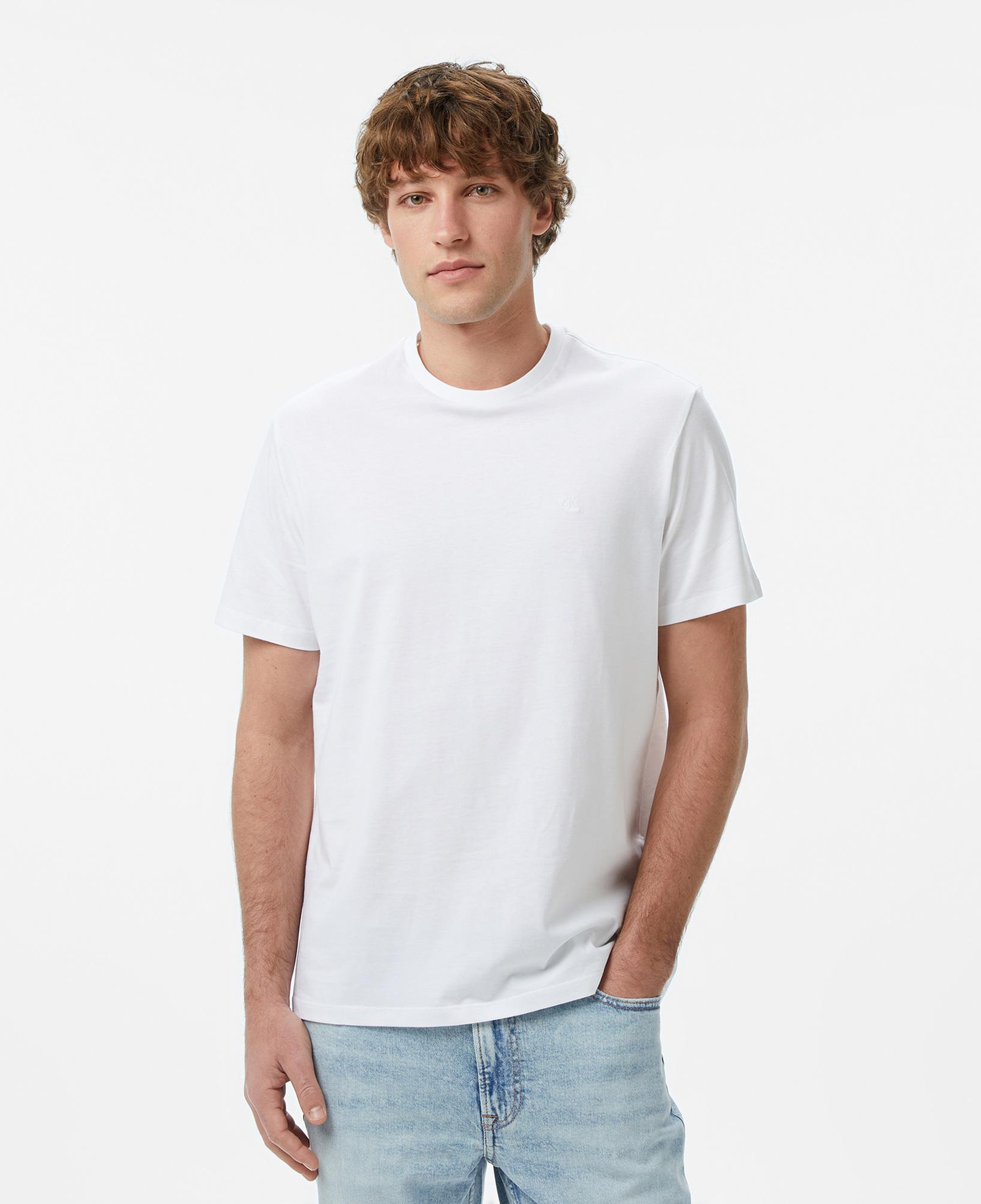 Calvin Klein Classic Monogram Erkek Beyaz T-Shirt