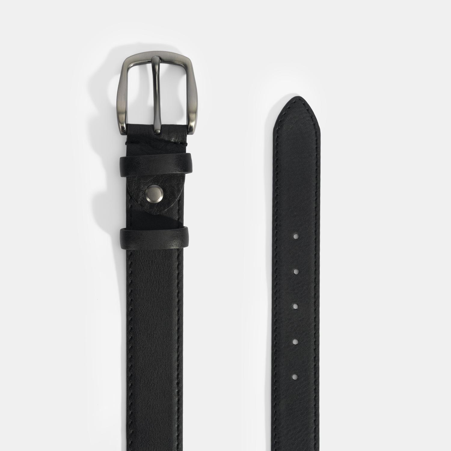 Erkek Siyah Spor Deri Kemer