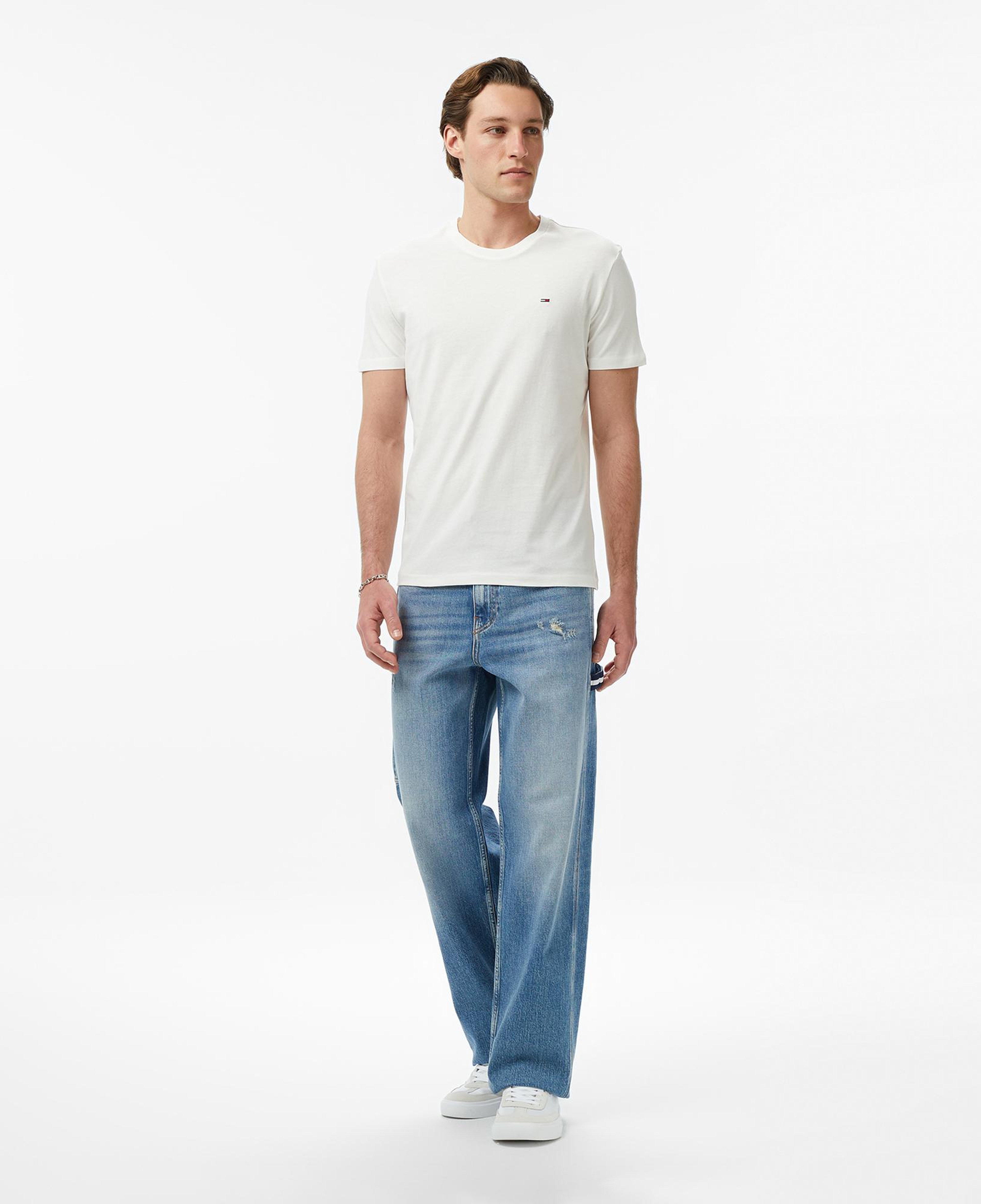 Tommy Hilfiger Classic Flag Erkek Beyaz T-Shirt