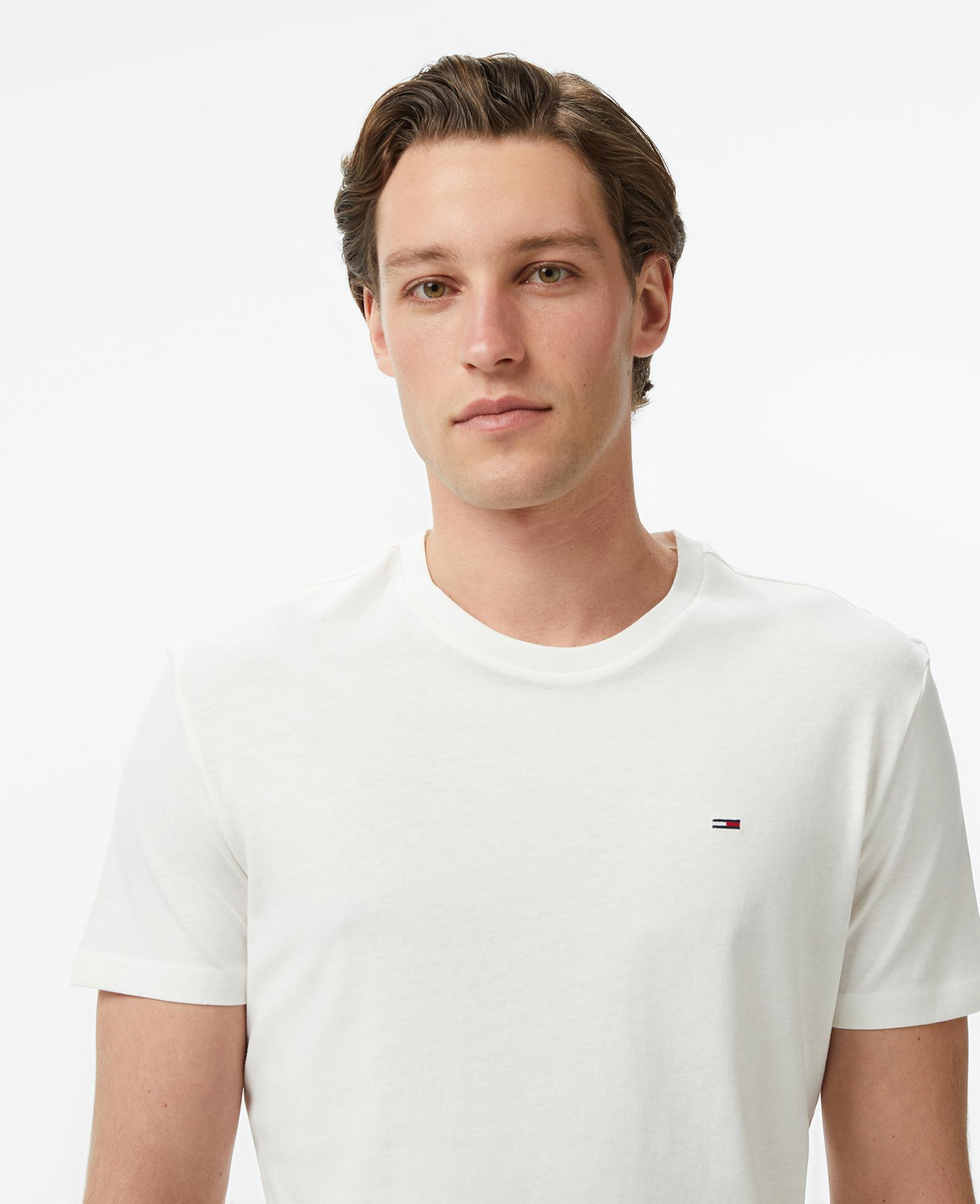 Tommy Hilfiger Classic Flag Erkek Beyaz T-Shirt