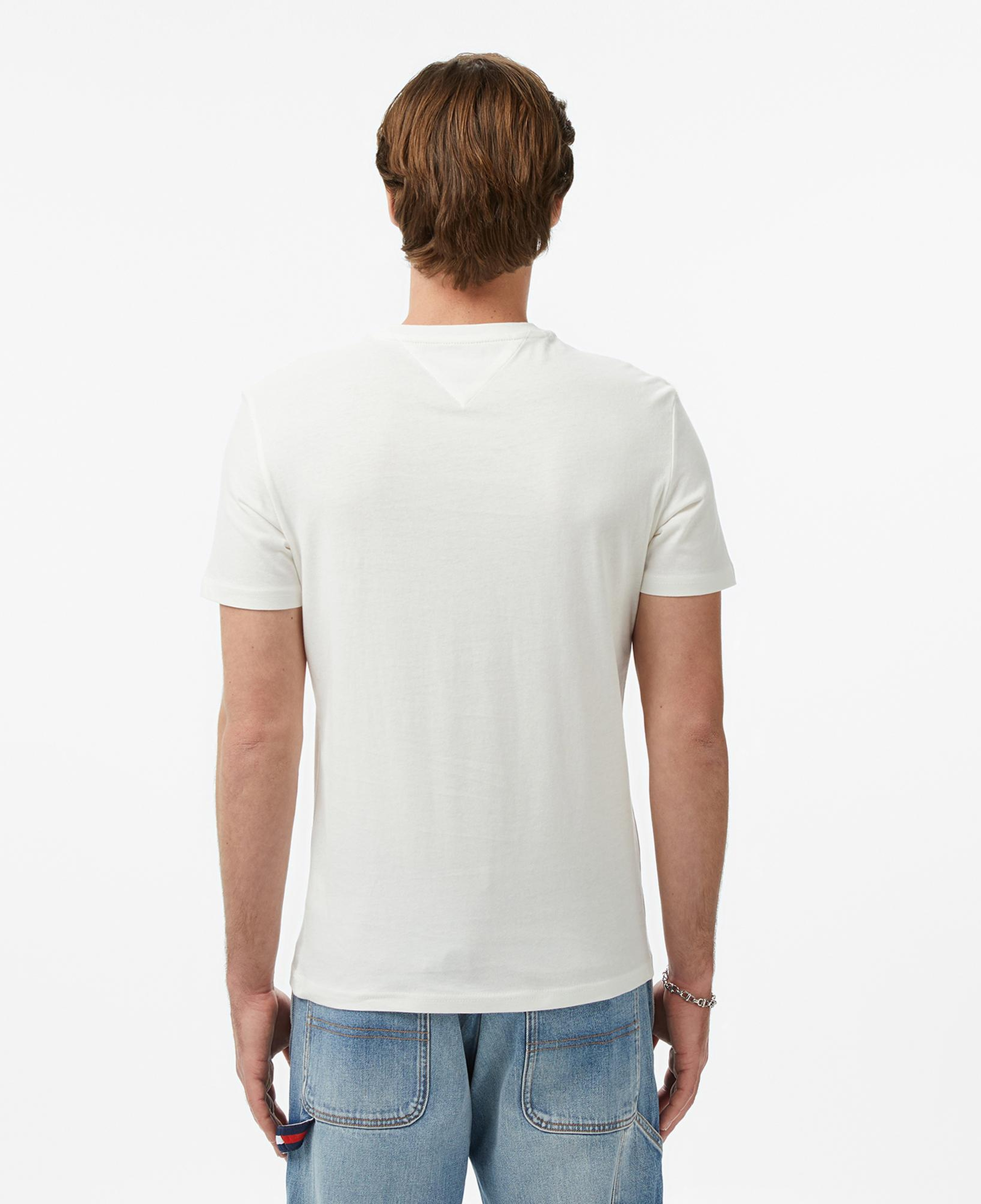 Tommy Hilfiger Classic Flag Erkek Beyaz T-Shirt