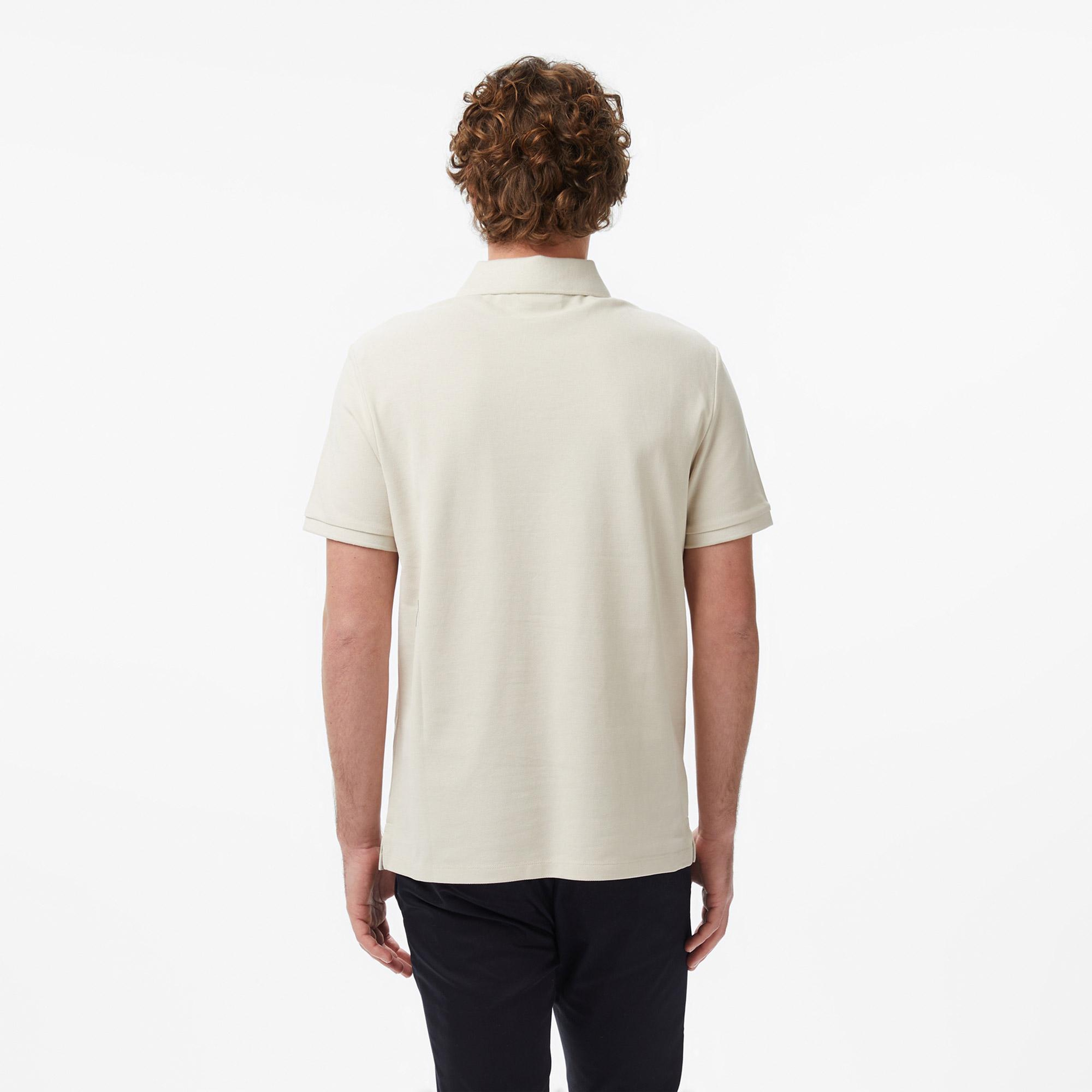 Calvin Klein Monogram Pique Erkek Bej Polo