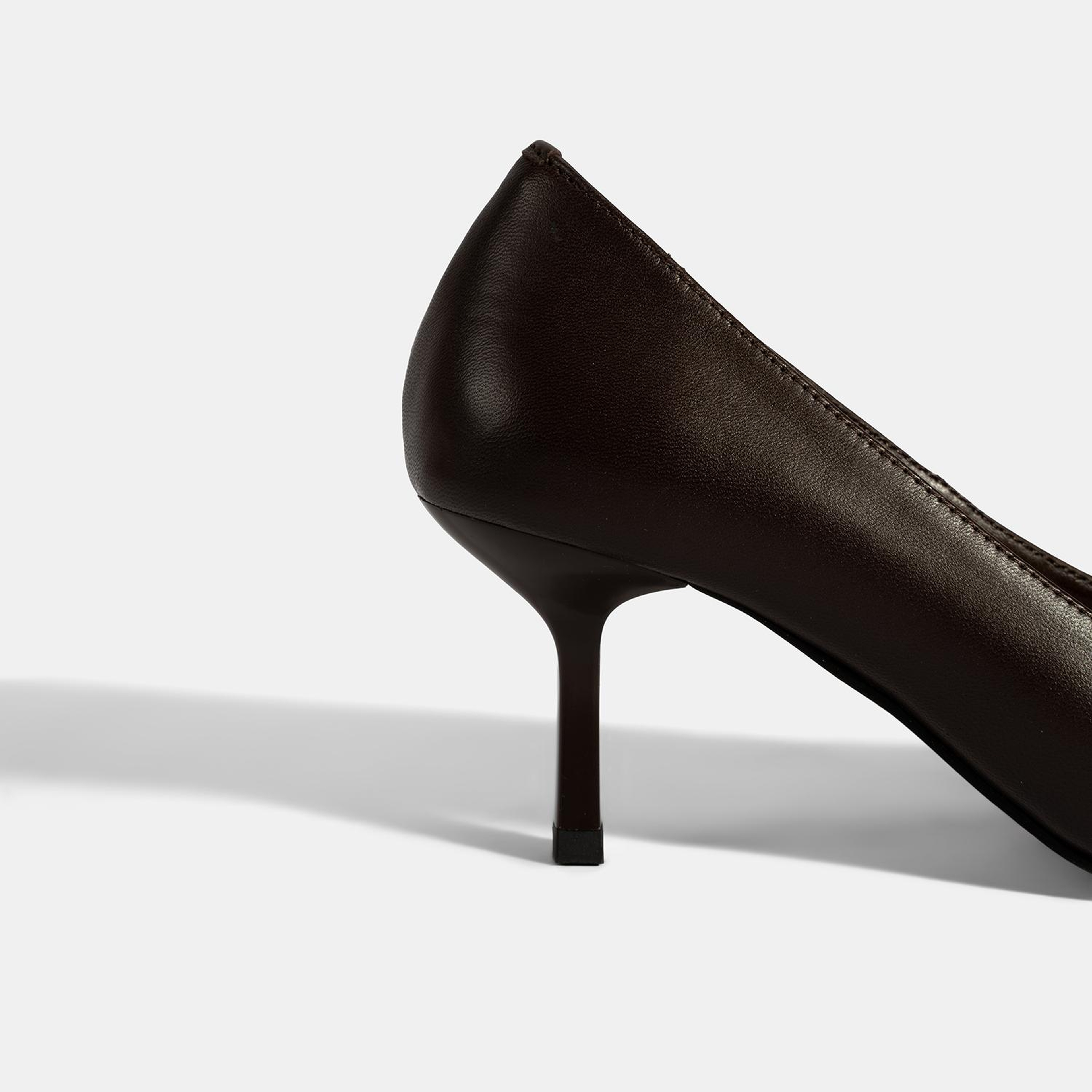 Kadın Kahve Deri Stiletto