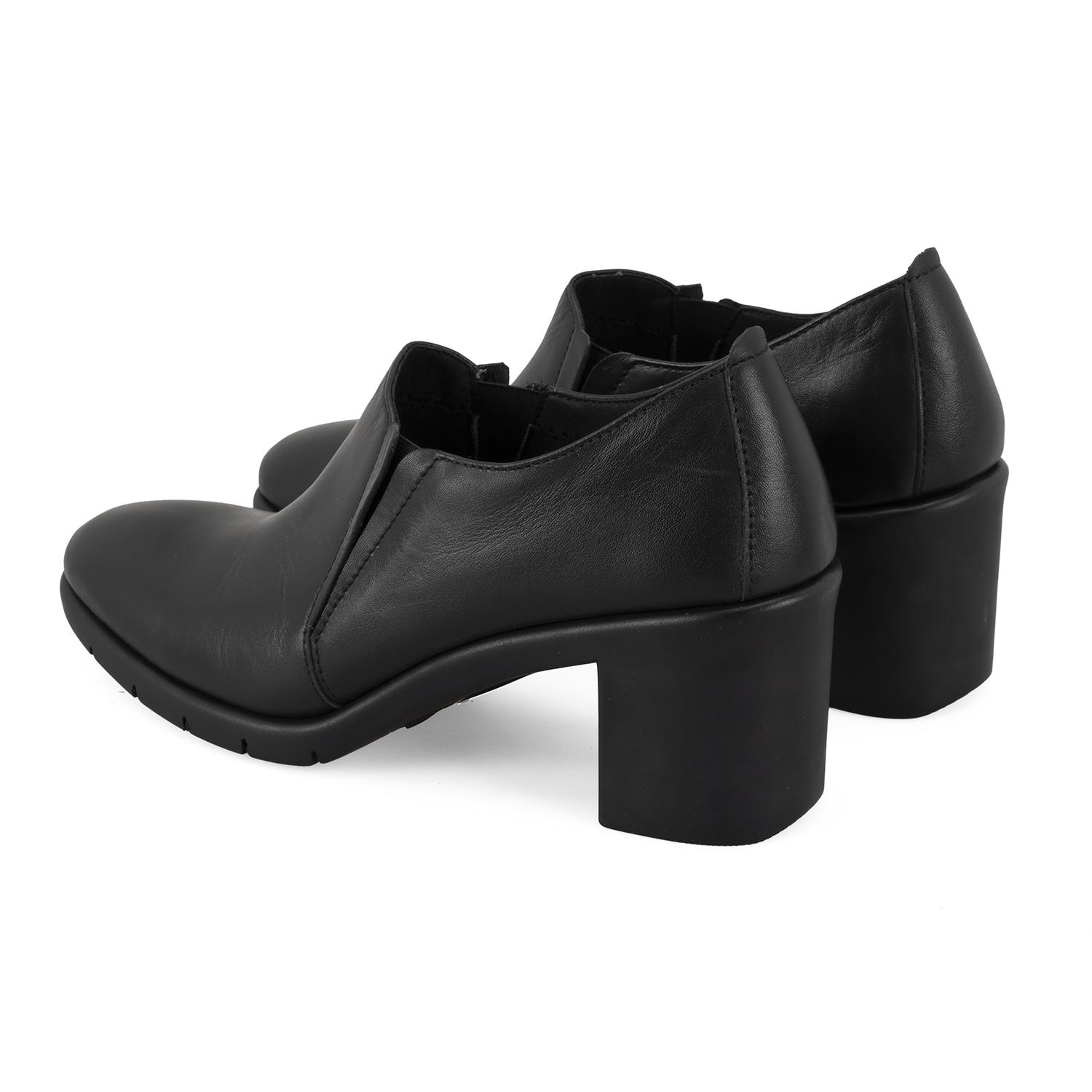 Kadın Siyah DesaComfort Topuklu Deri Günlük Ayakkabı