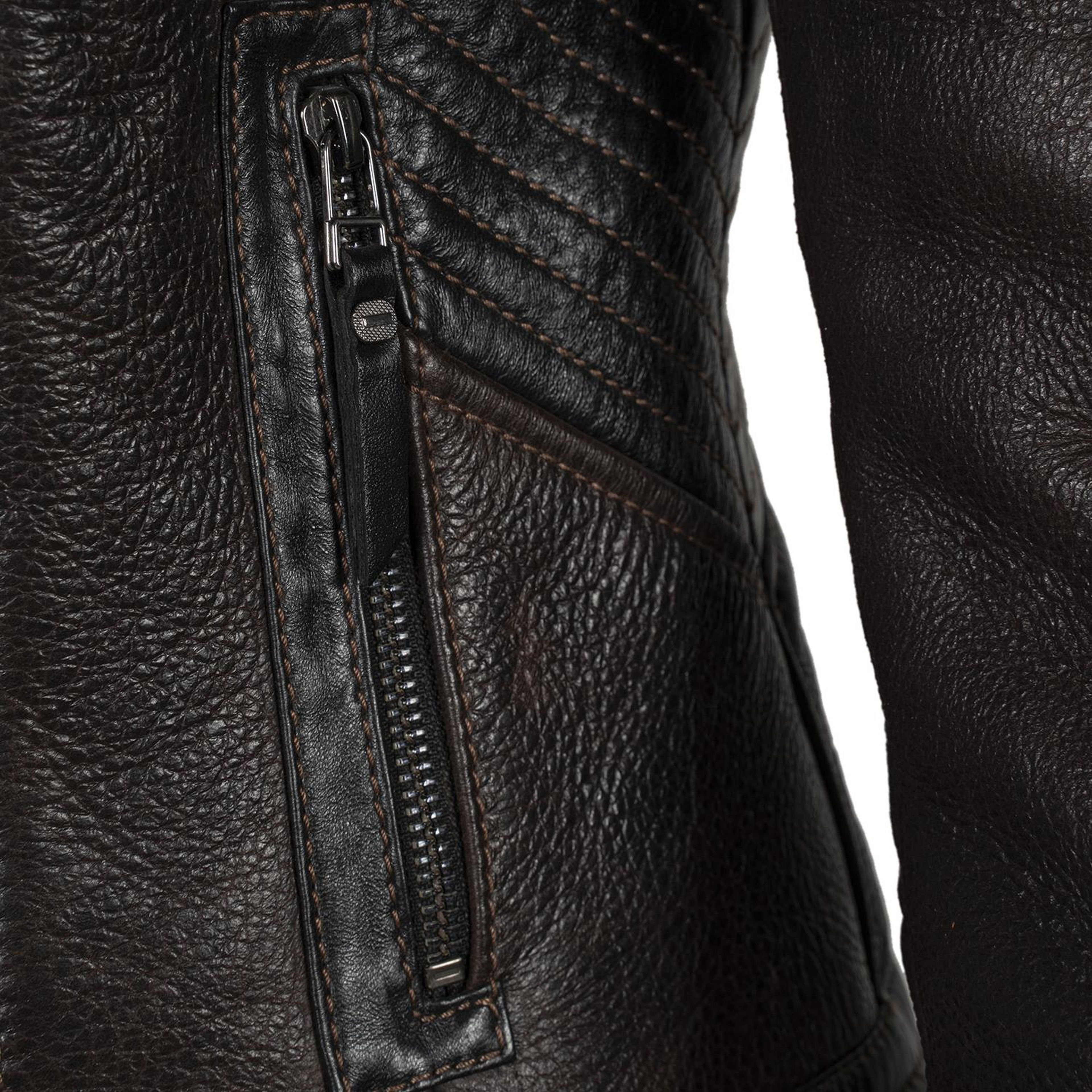 Kadın Kahve Hakim Yakalı Kürk Mont