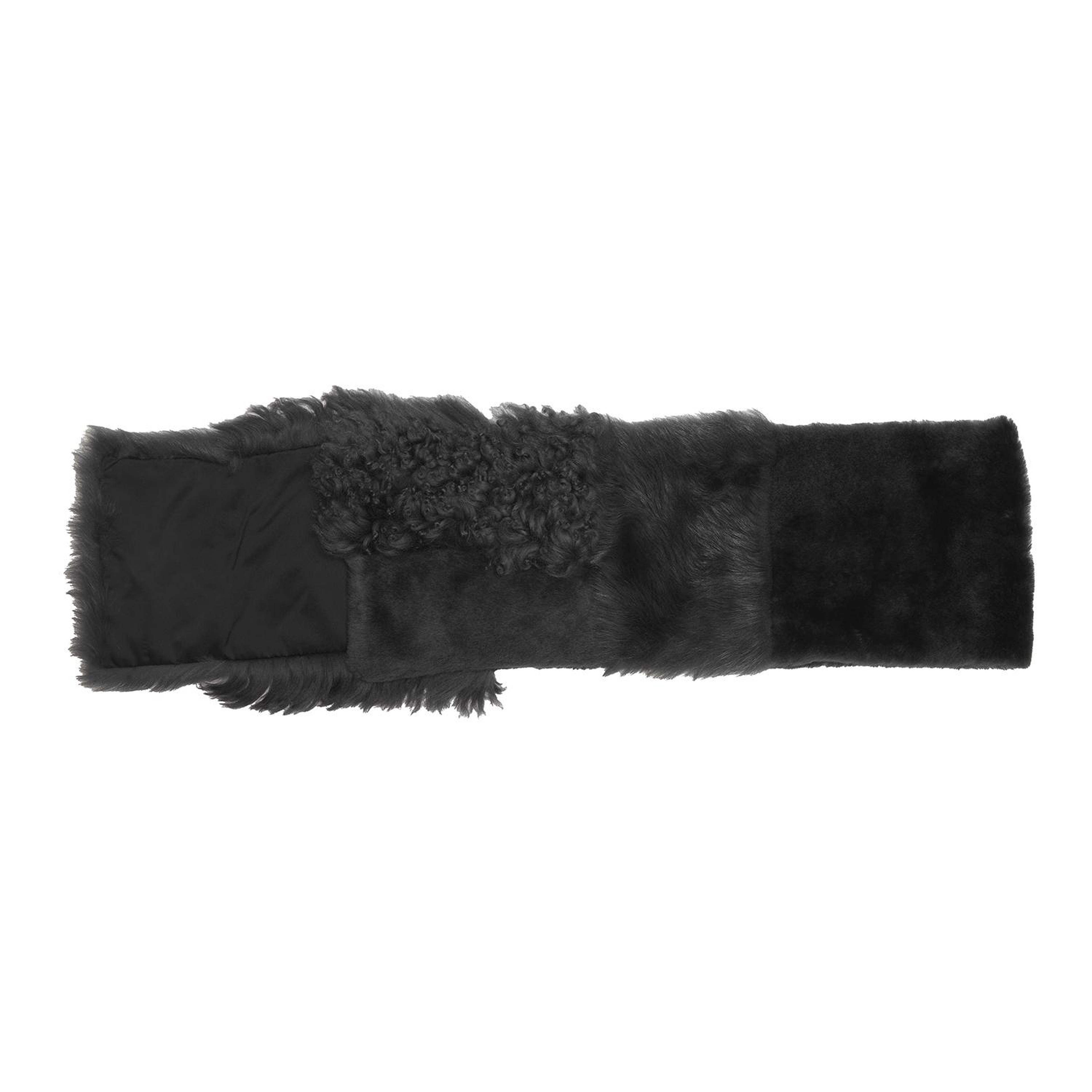 Miranna Siyah Kadın Kürk Şal Yaka