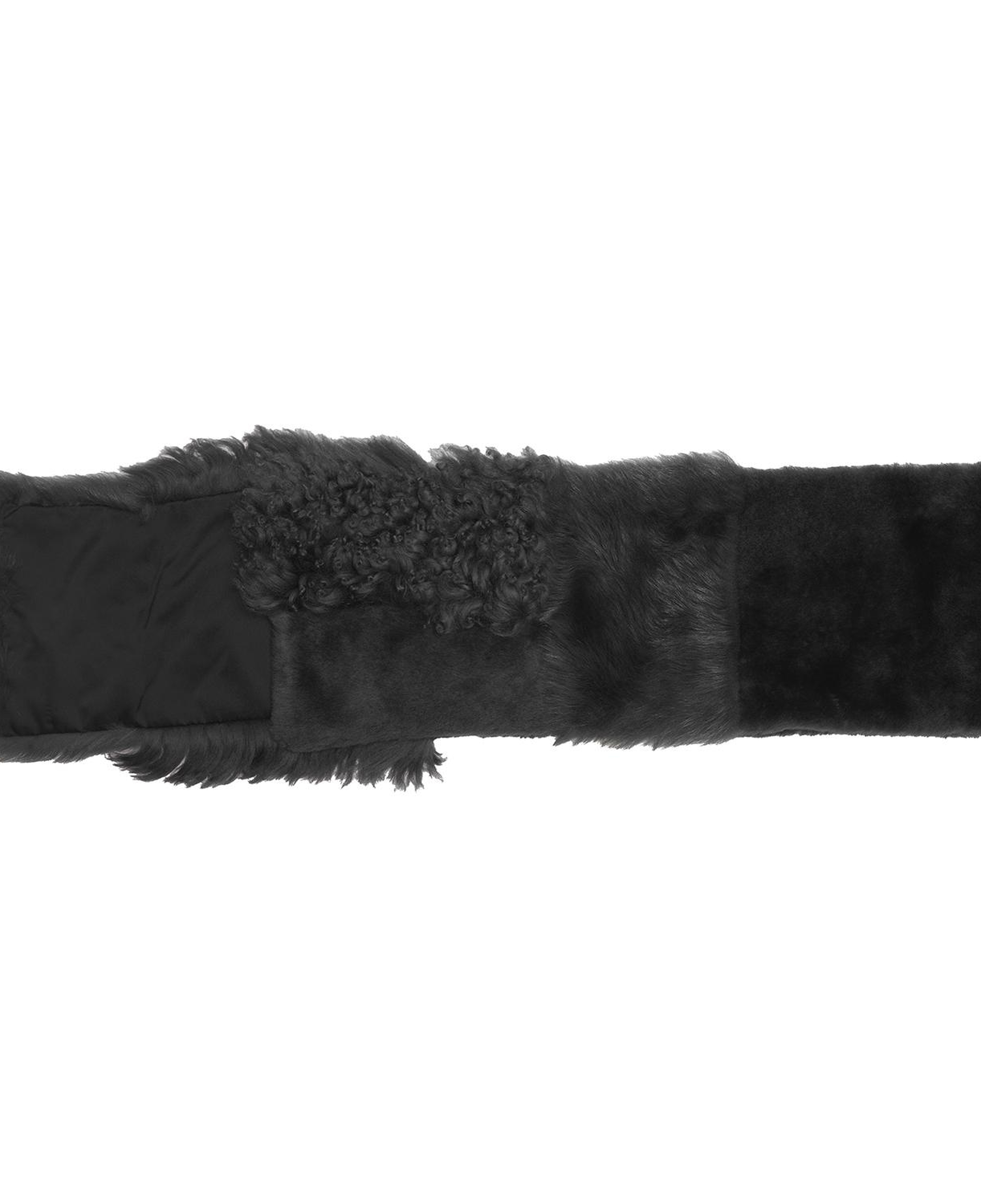 Miranna Siyah Kadın Kürk Şal Yaka