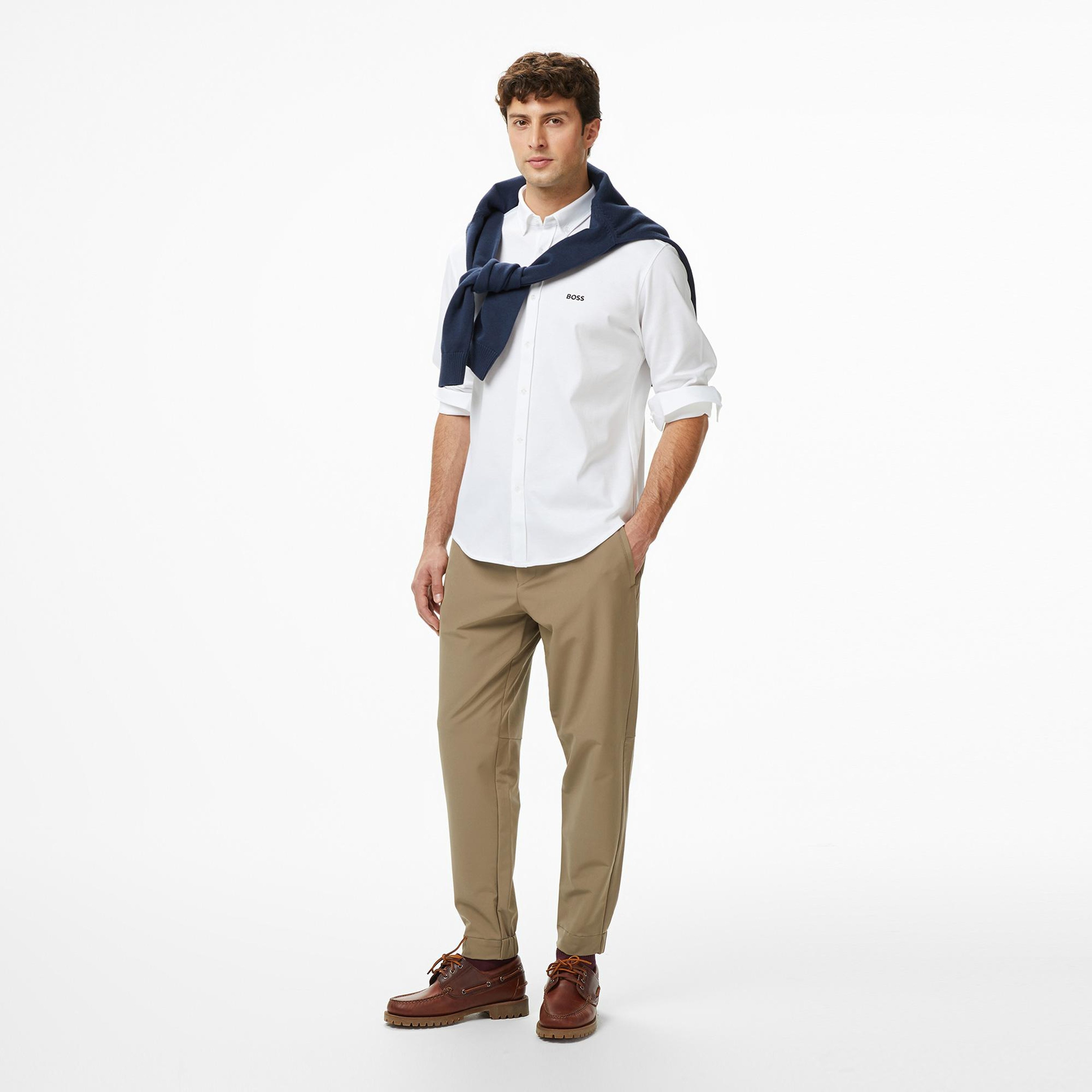 Boss Motion Erkek Beyaz Gömlek