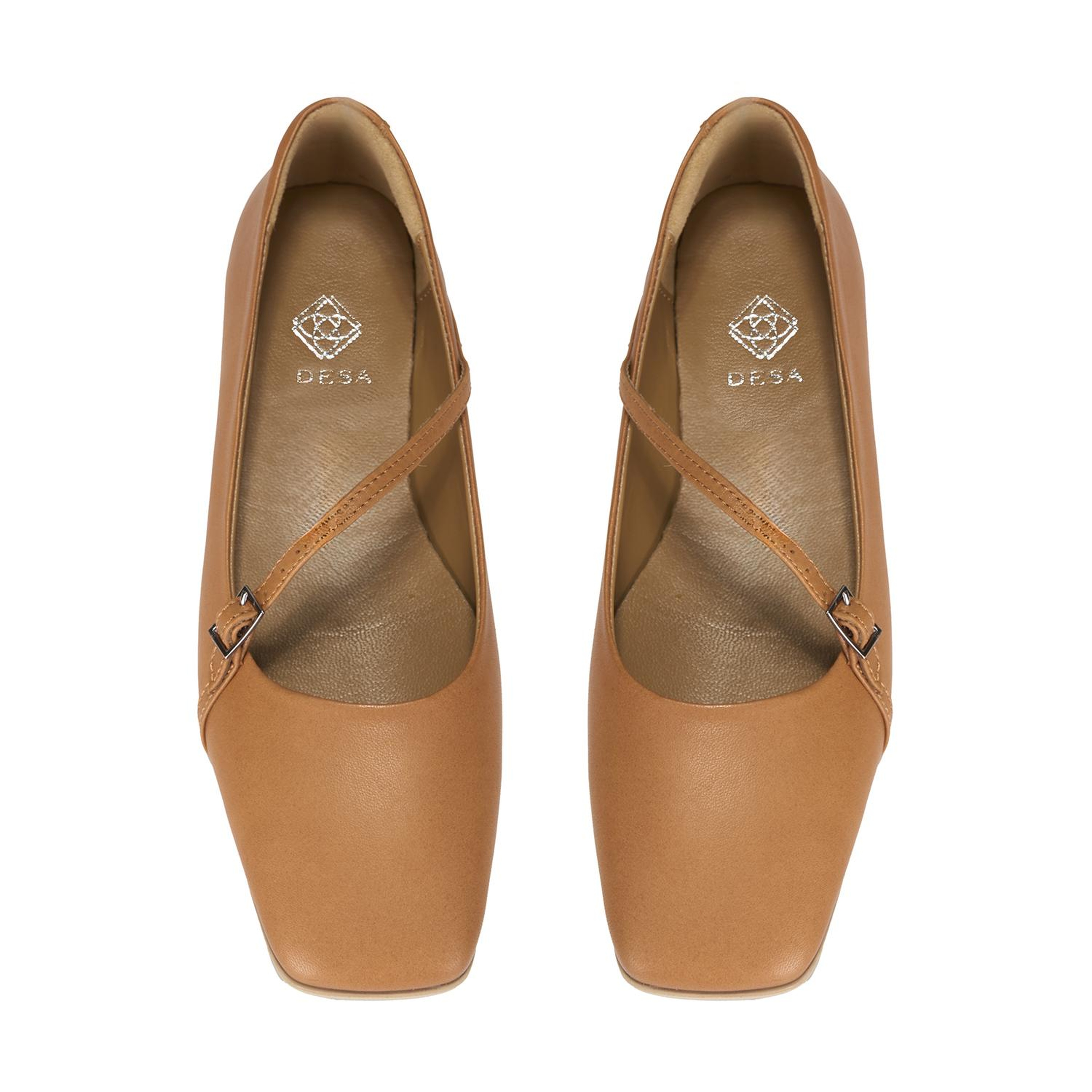 Kadın Taba Ayarlanabilir Tokalı Deri Babet