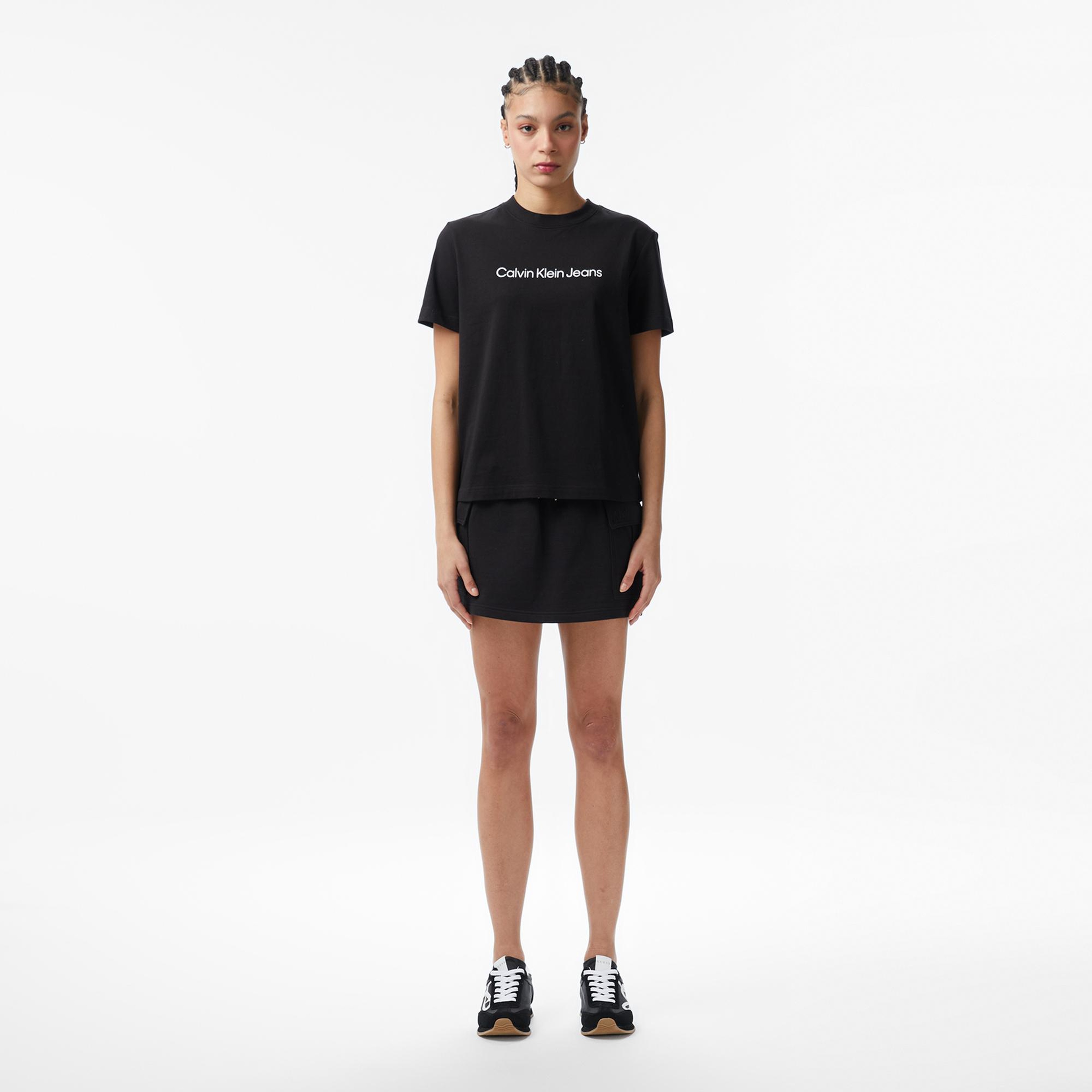 Calvin Klein Logo Classic Kadın Siyah T-Shirt