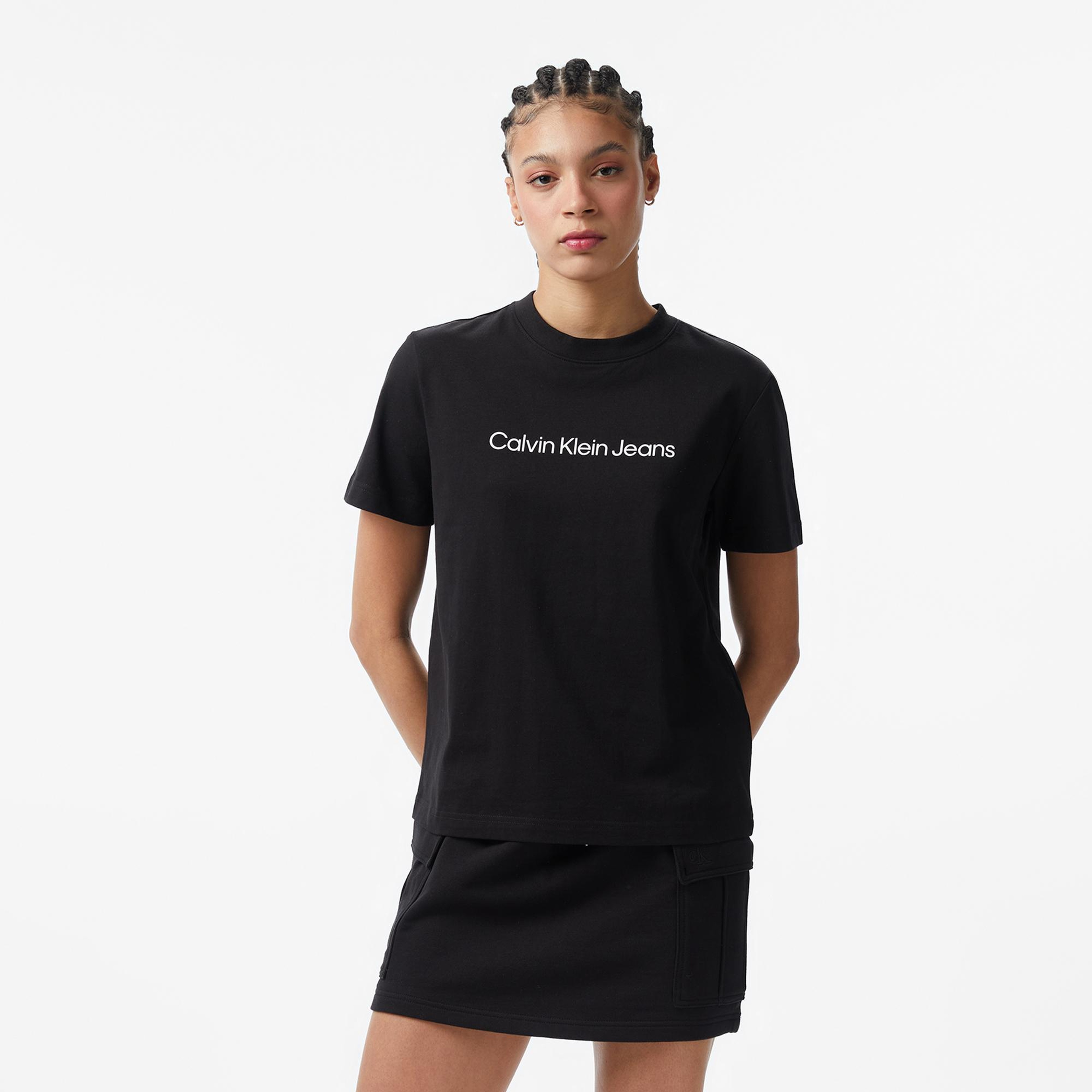 Calvin Klein Logo Classic Kadın Siyah T-Shirt