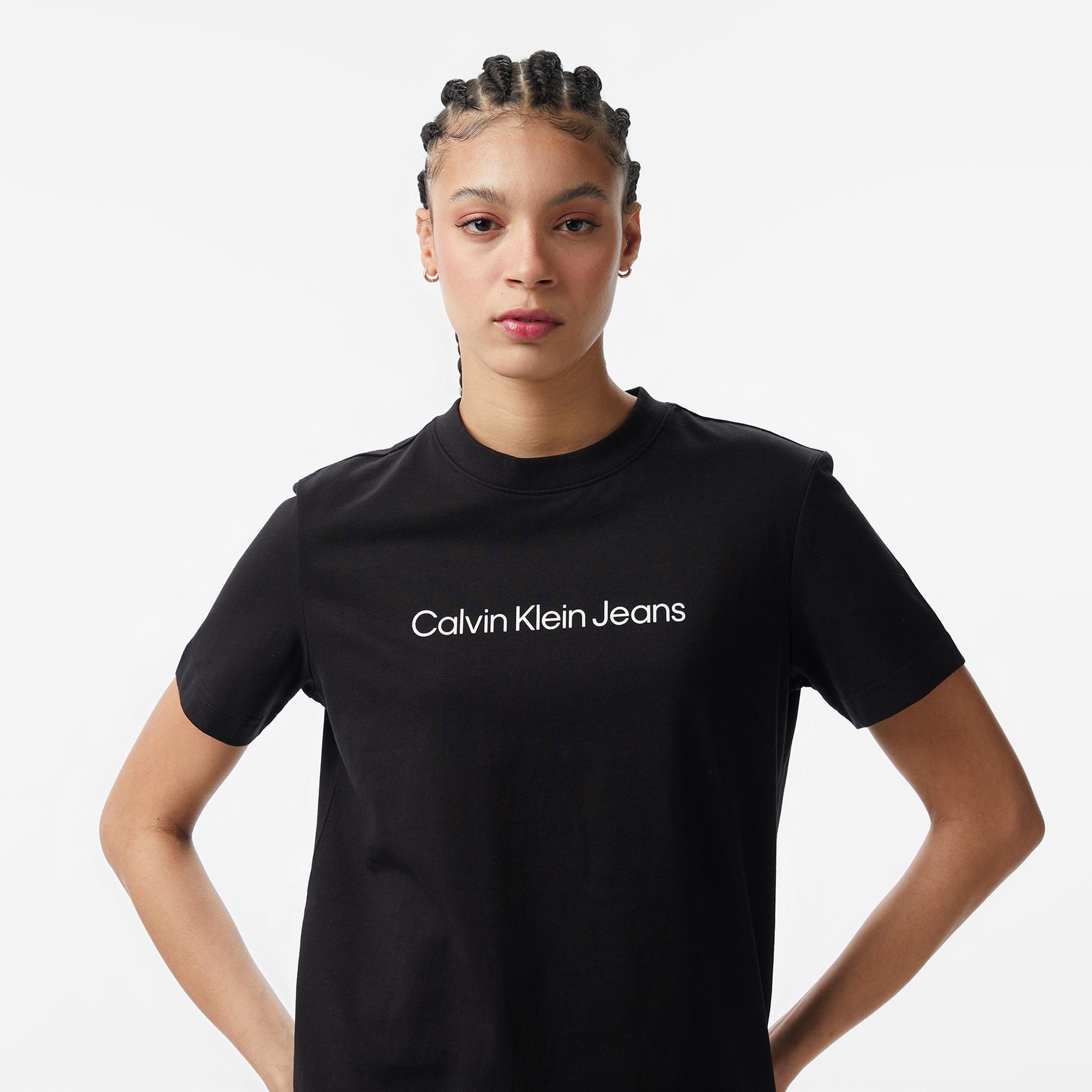 Calvin Klein Logo Classic Kadın Siyah T-Shirt