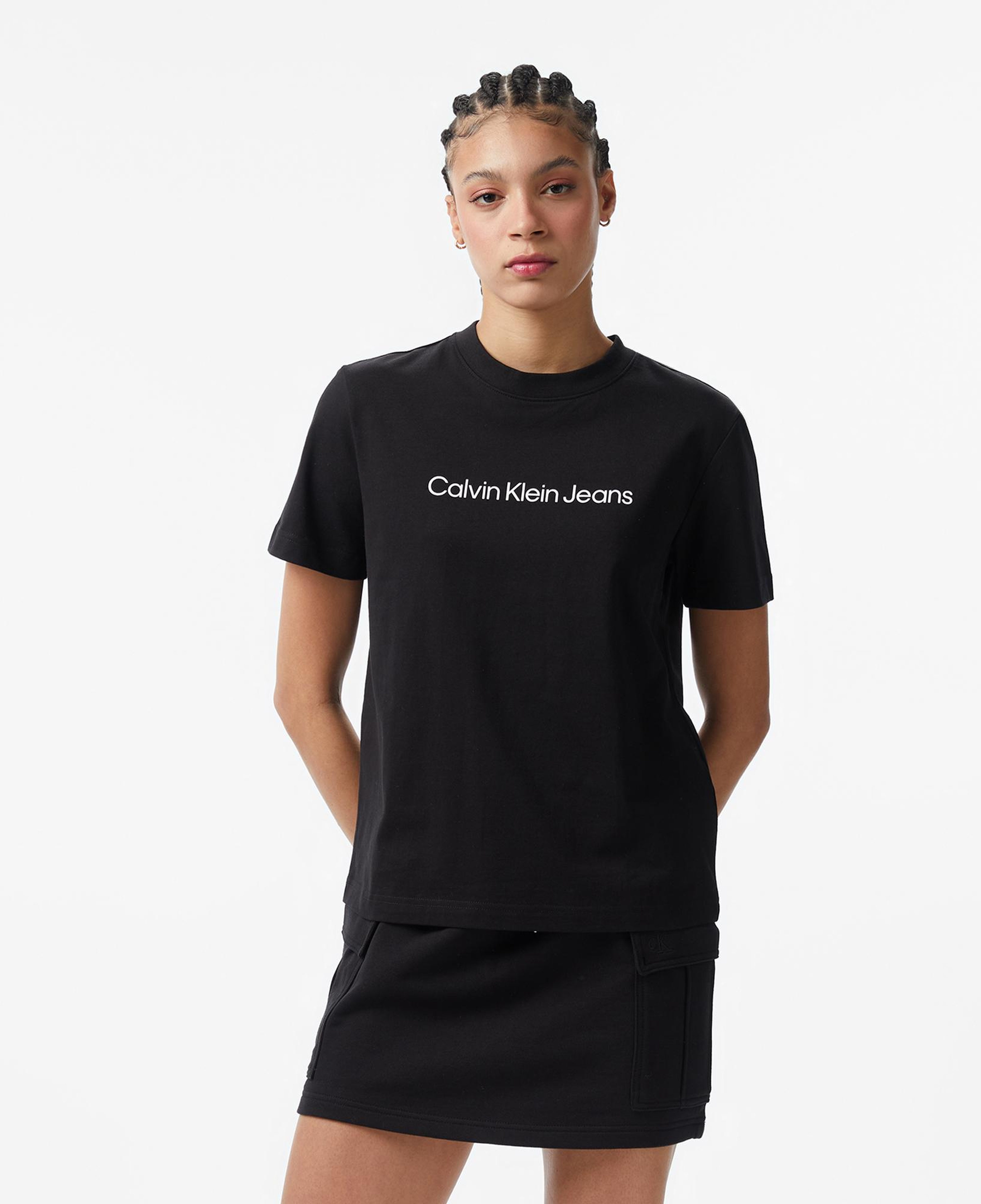 Calvin Klein Logo Classic Kadın Siyah T-Shirt