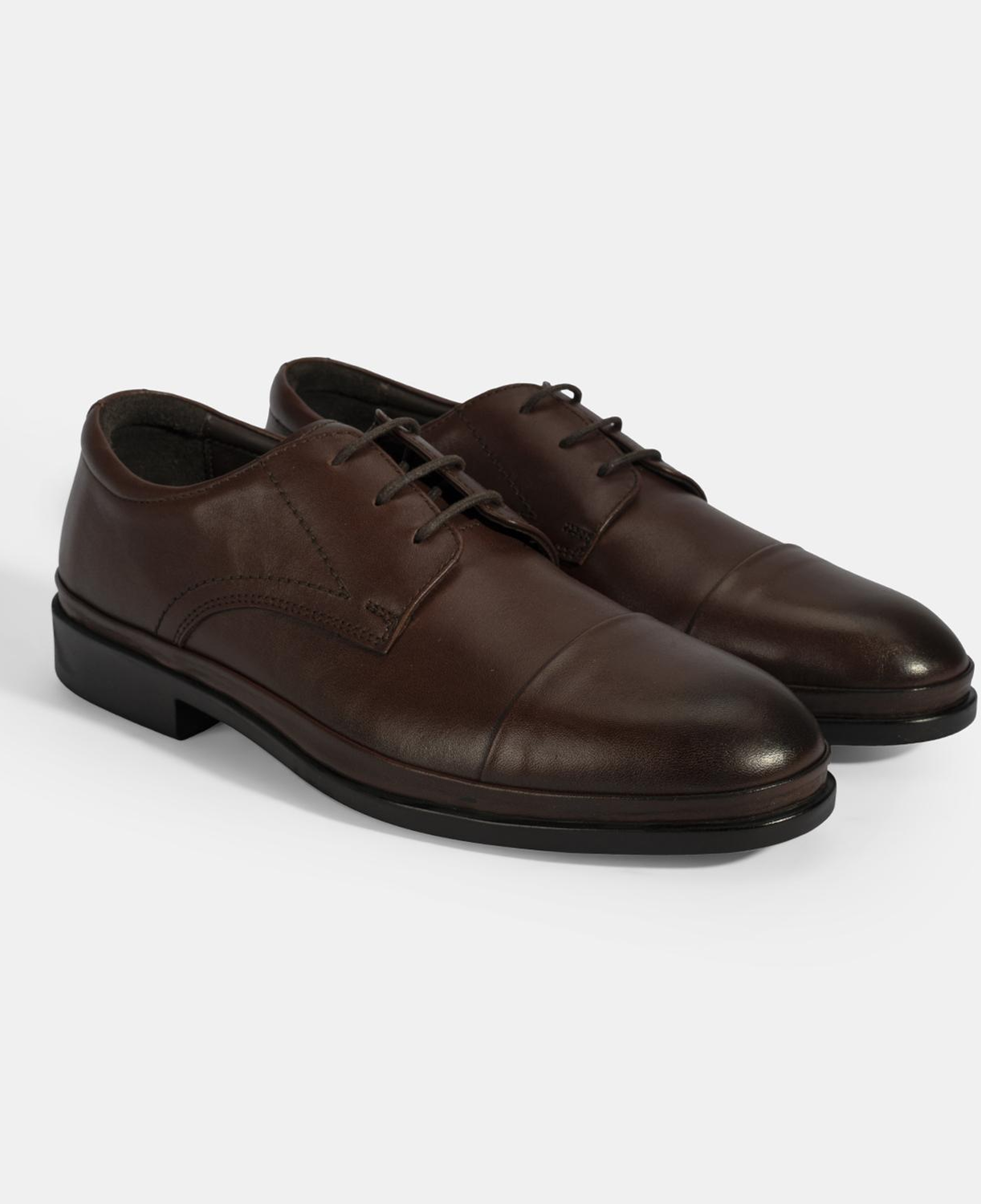 Erkek Kahve DesaComfort Bağcıklı Deri Ayakkabı