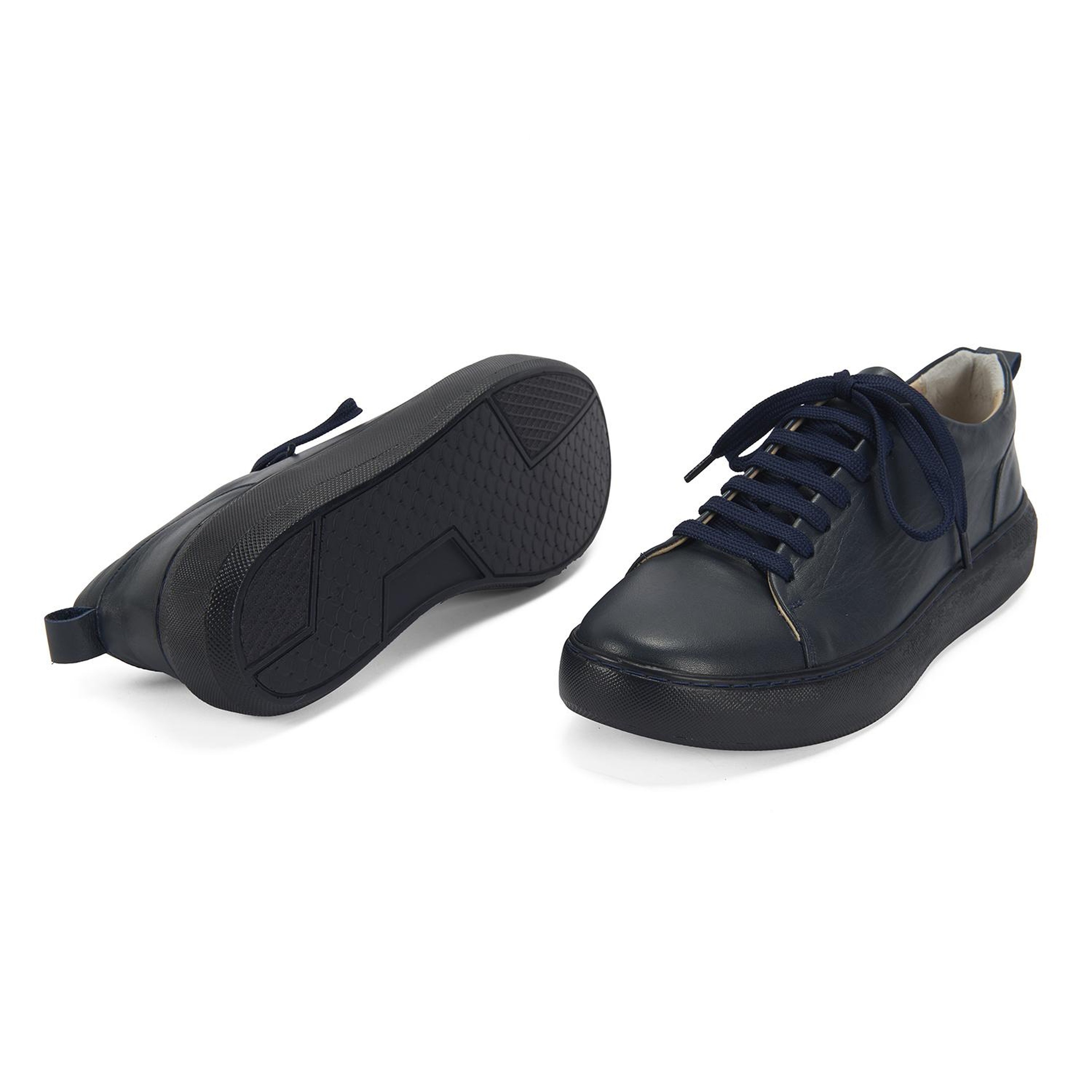 Kadın Lacivert Deri Spor Ayakkabı