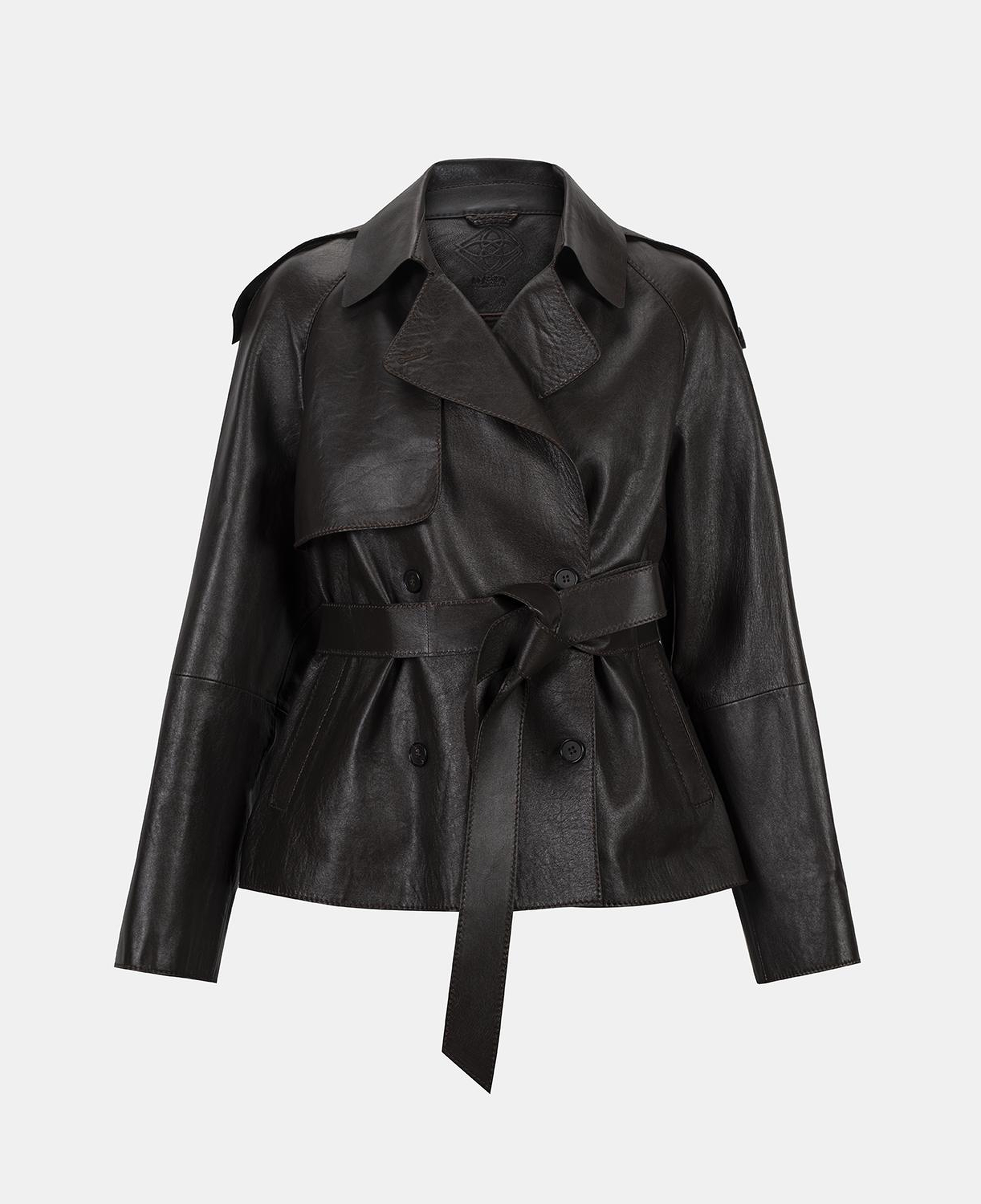 Amadika Kahve Kadın Deri Trençkot