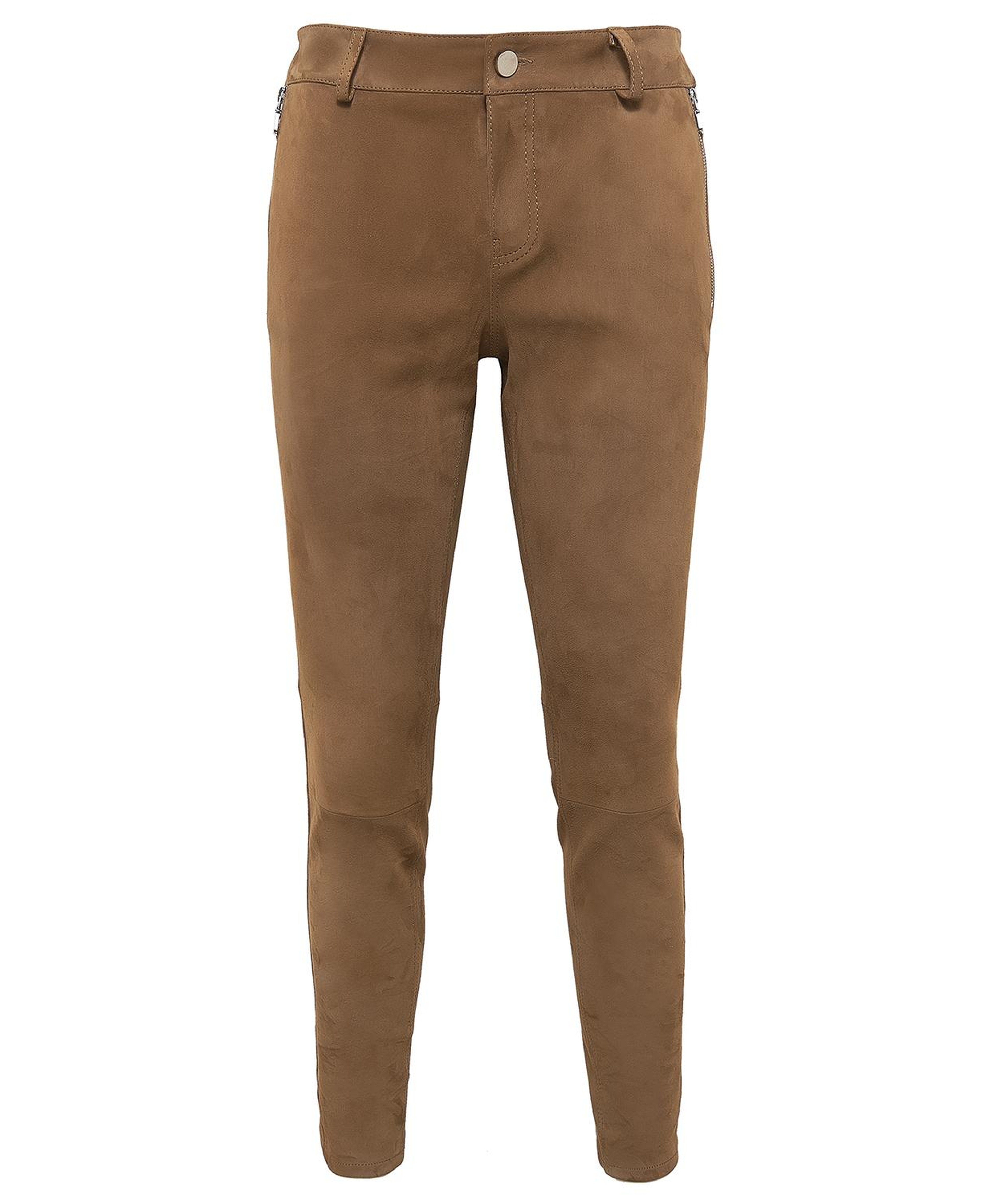 Kahve Roisin Kadın Stretch Deri Pantolon