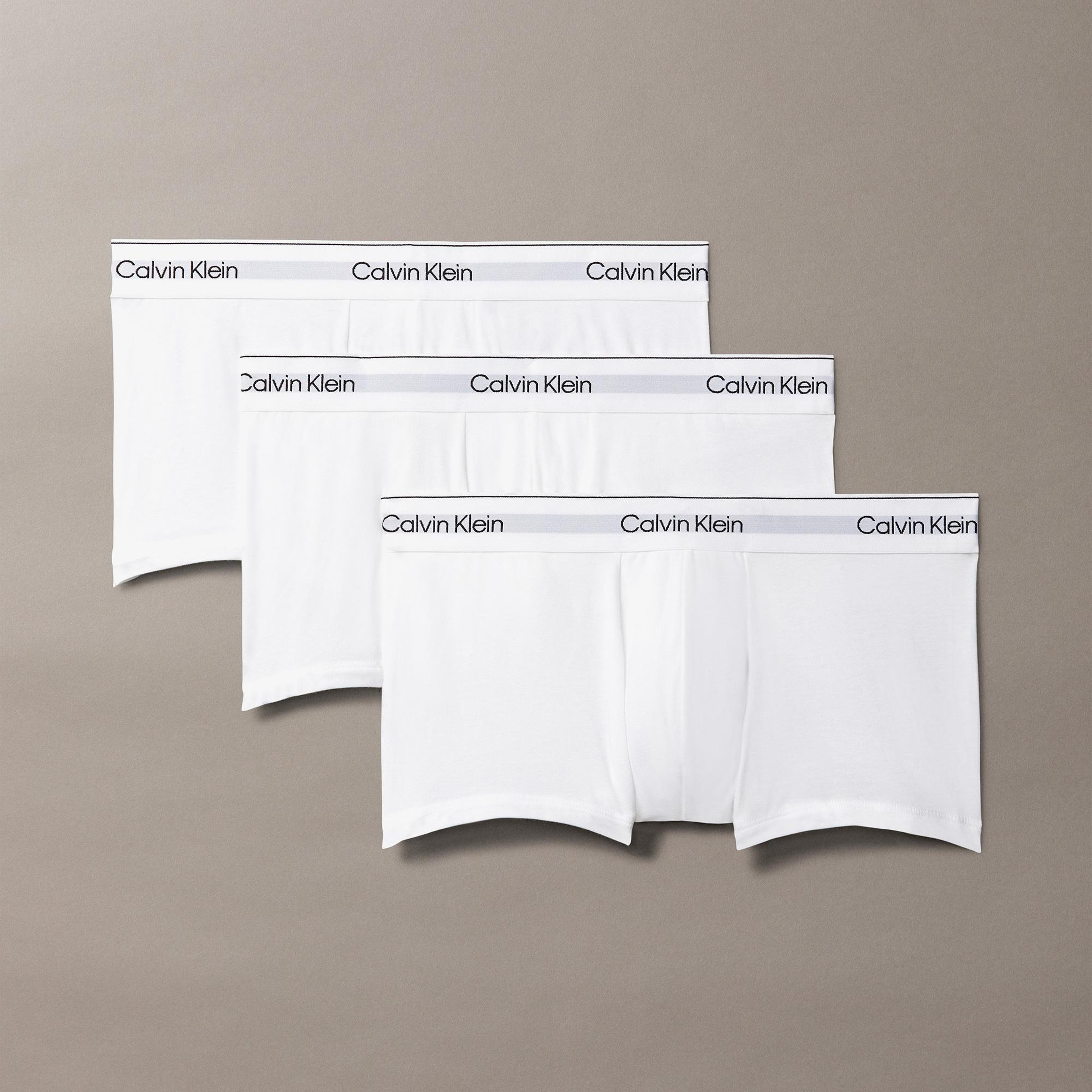 Calvin Klein Low Rise Trunk 3'lü Erkek Beyaz Boxer