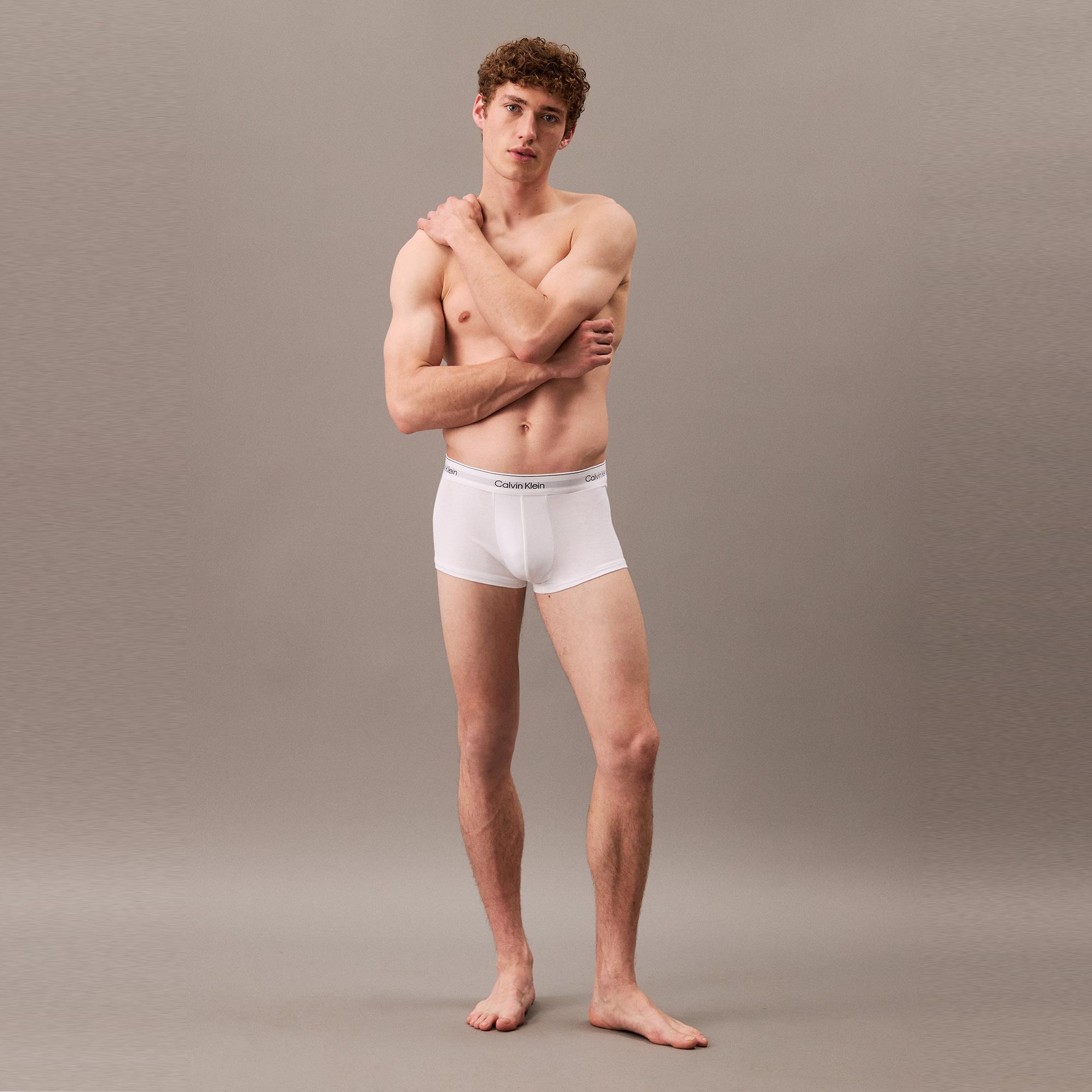 Calvin Klein Low Rise Trunk 3'lü Erkek Beyaz Boxer