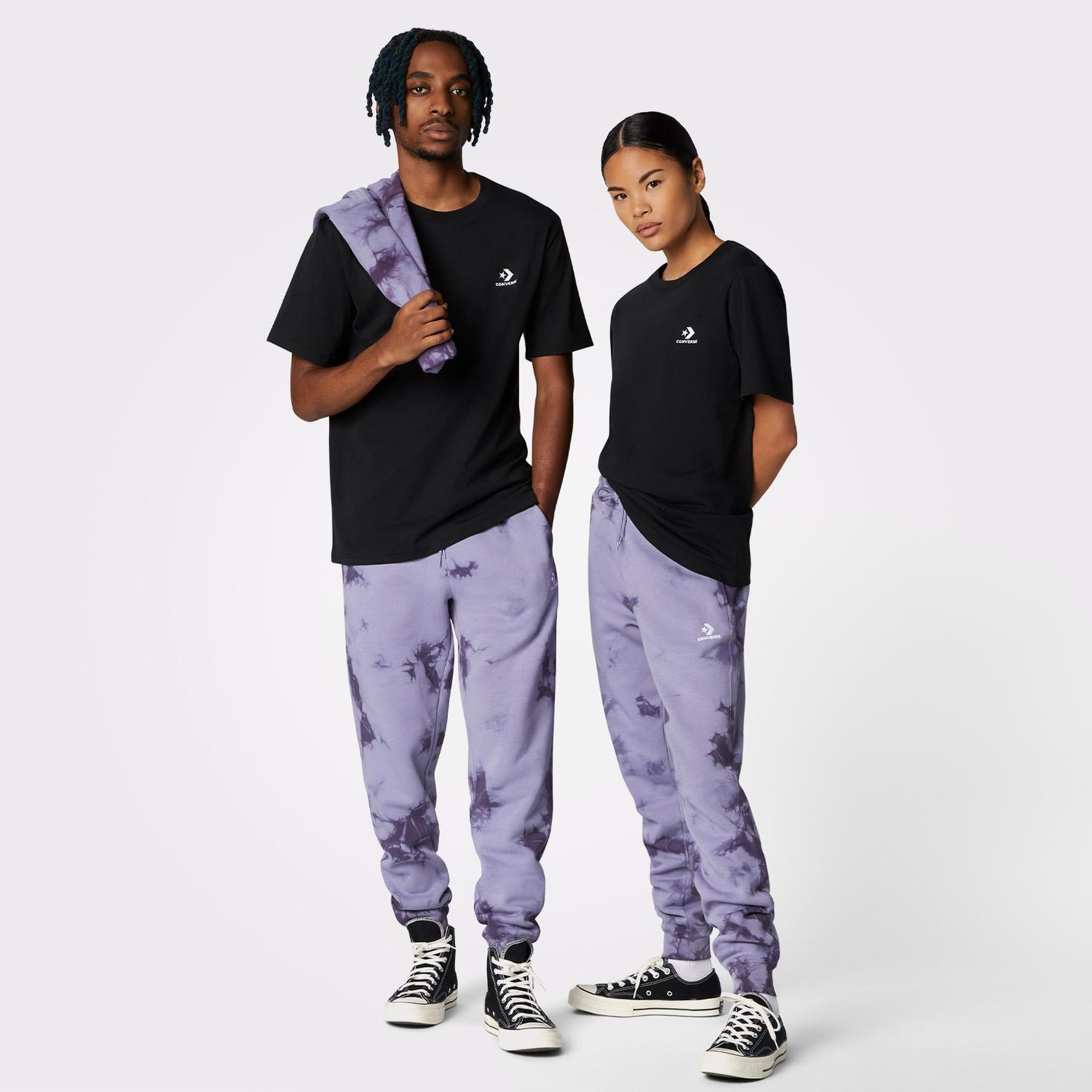 Converse Go-To Embroidered Star Chevron Unisex Siyah T-Shirt