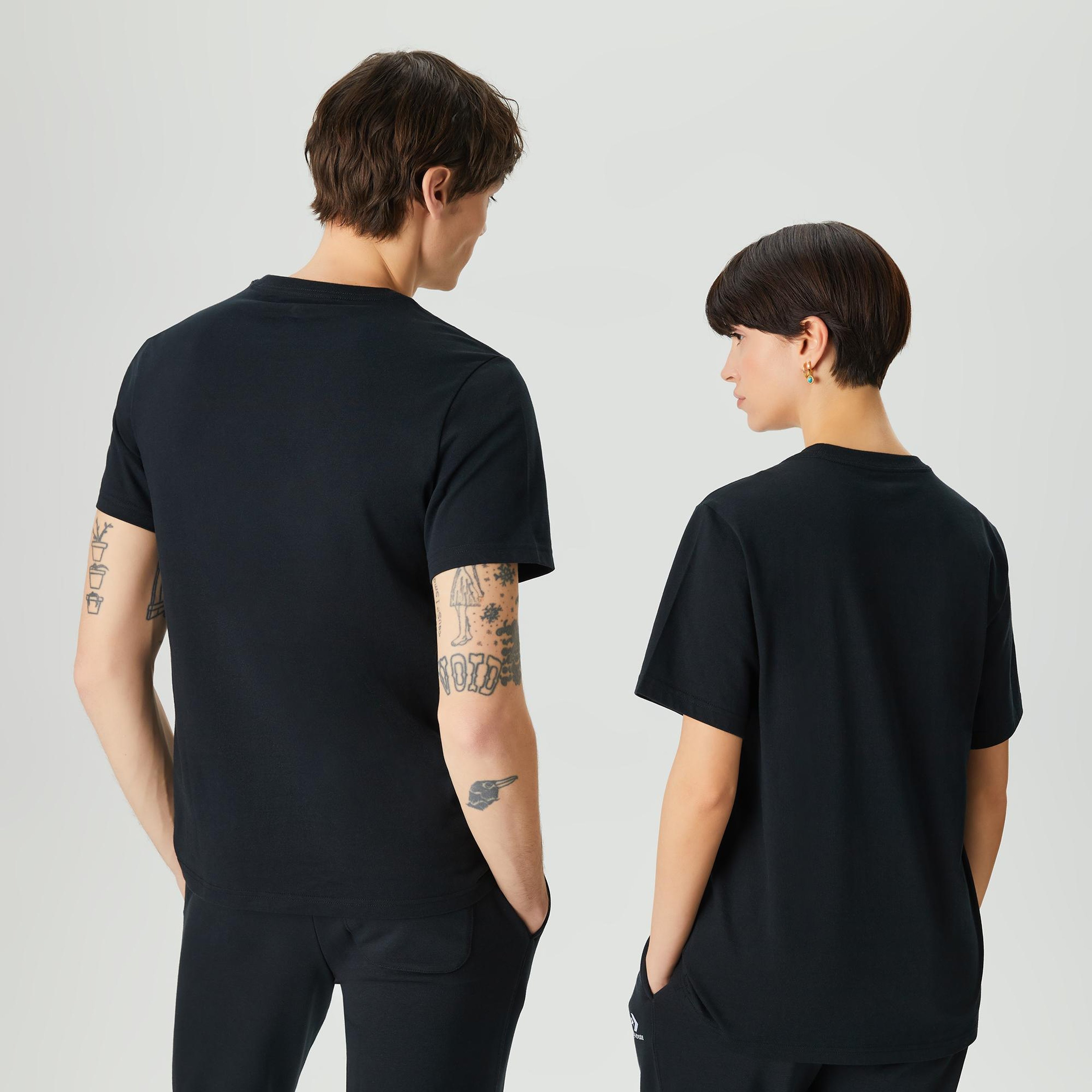 Converse Go-To Embroidered Star Chevron Unisex Siyah T-Shirt