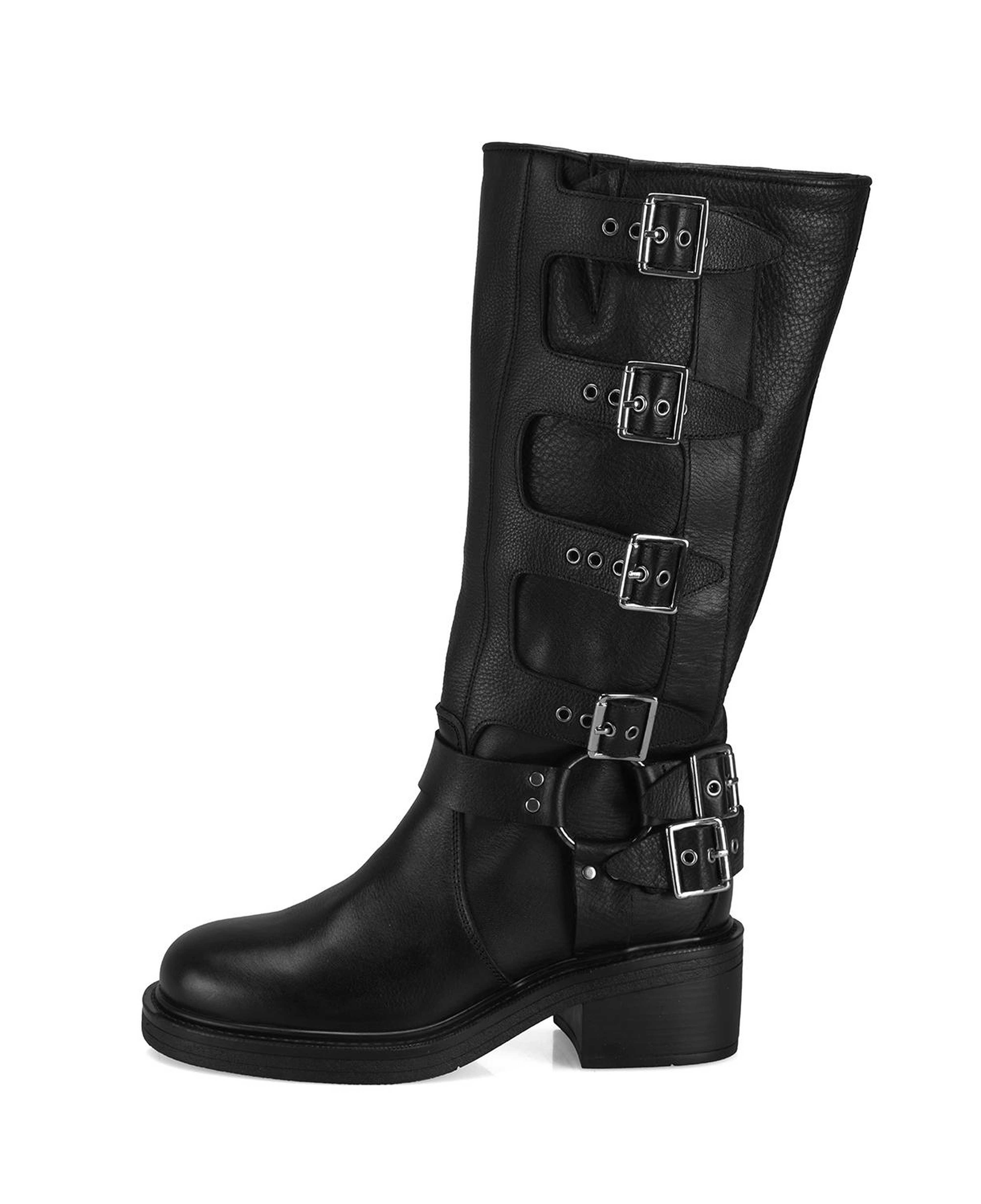 Kadın Siyah Deri Çizme