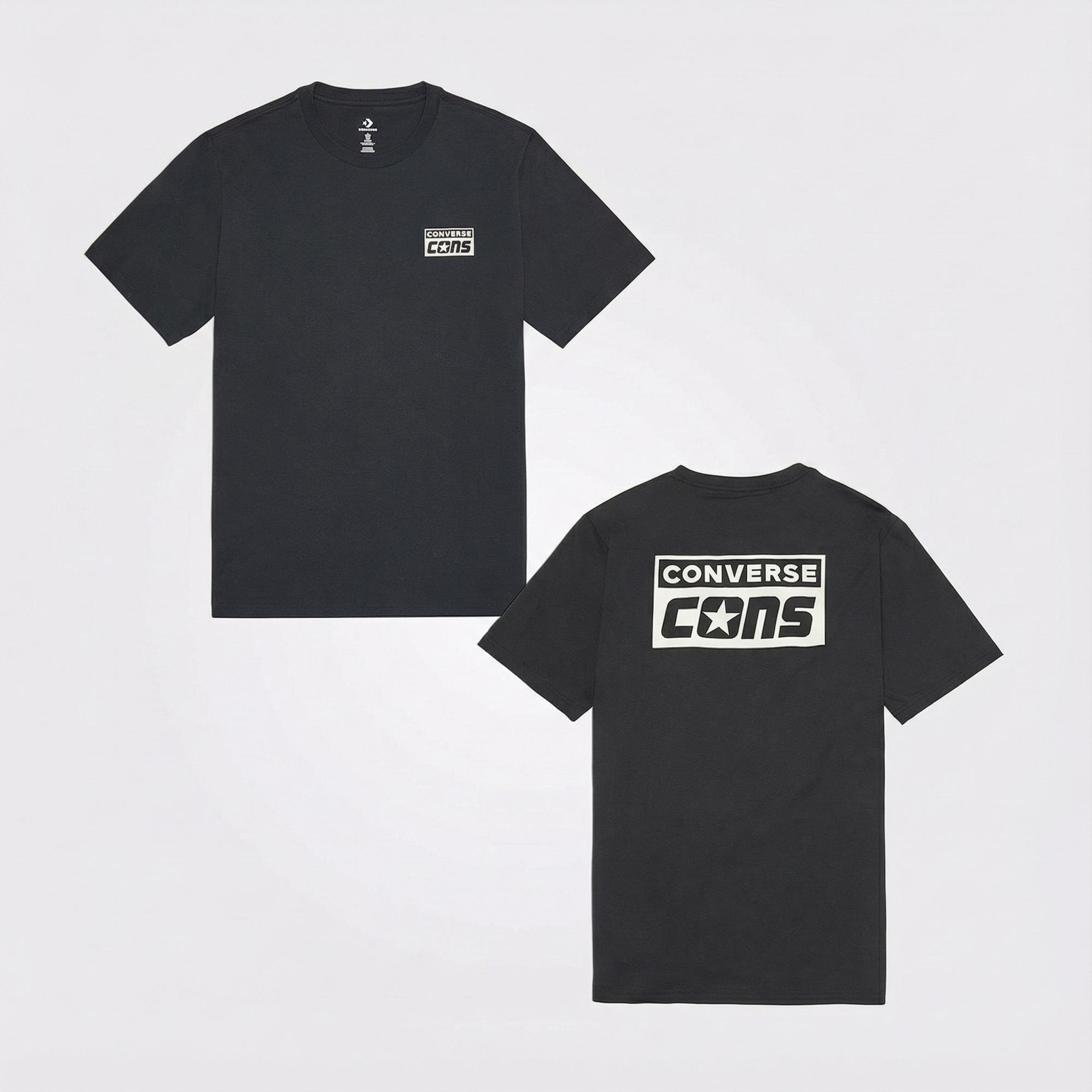 Converse Grafik Baskılı Erkek Siyah T-Shirt