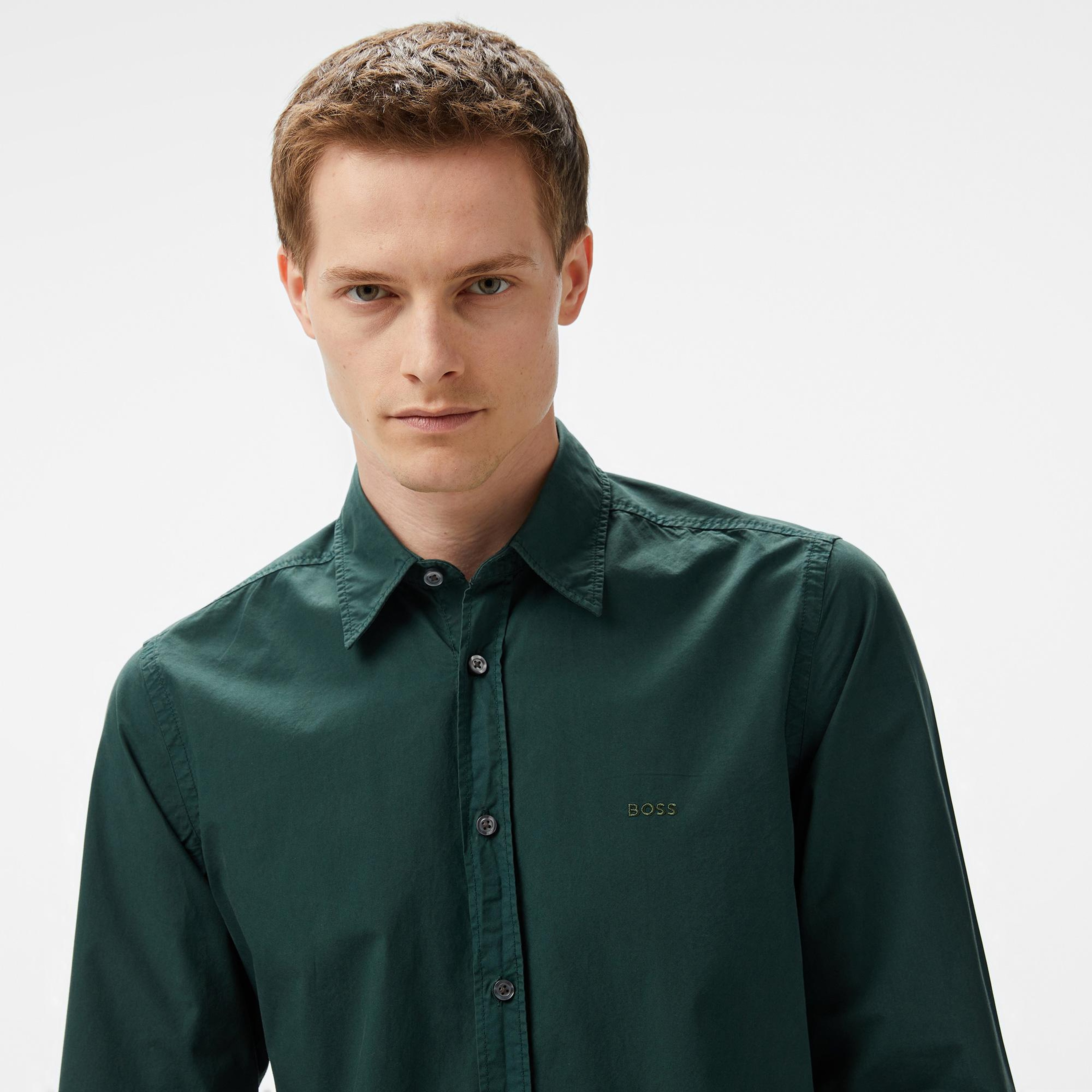 Boss Relegant 6 Erkek Yeşil Gömlek