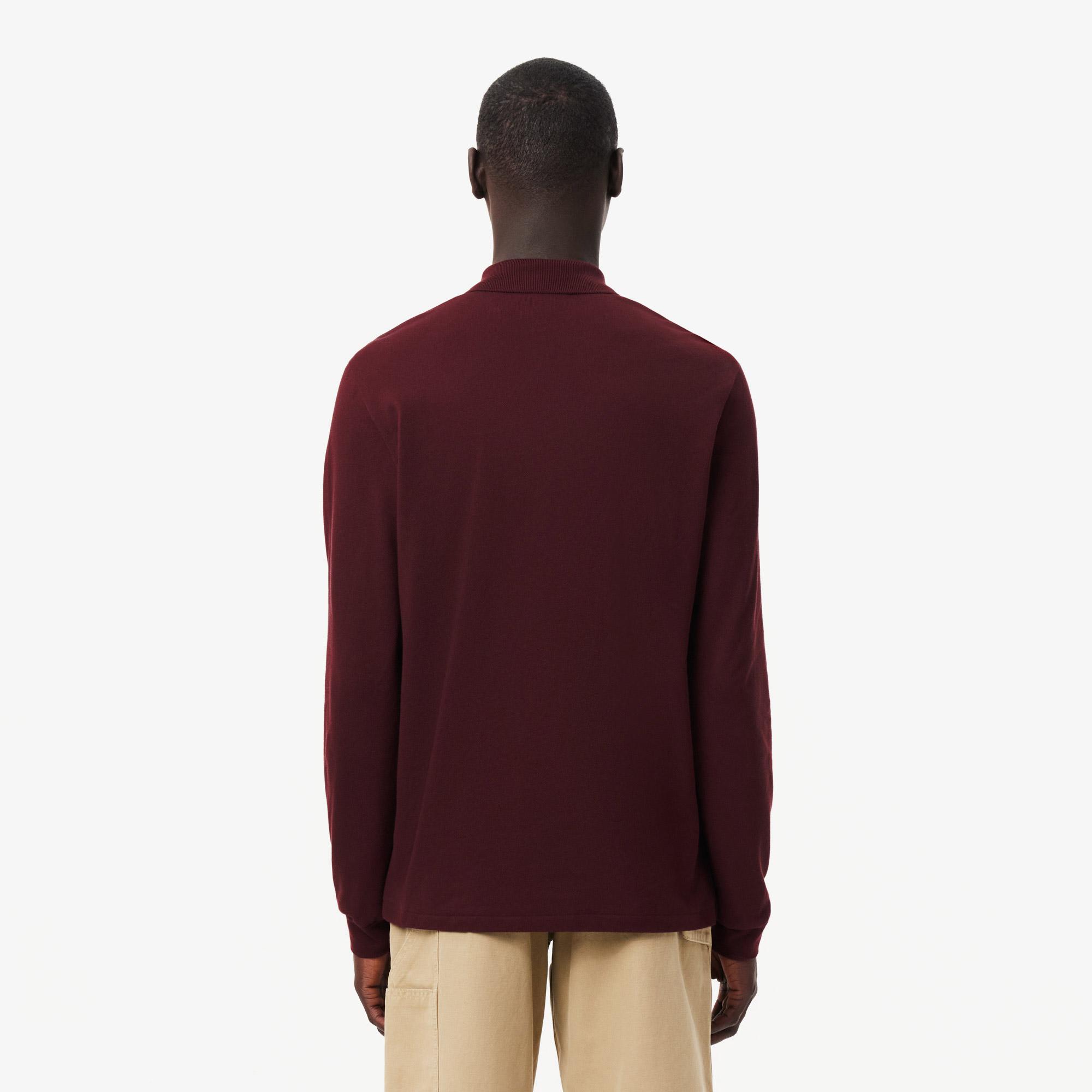 Lacoste L.12.12 Erkek Classic Fit Uzun Kollu Bordo Polo