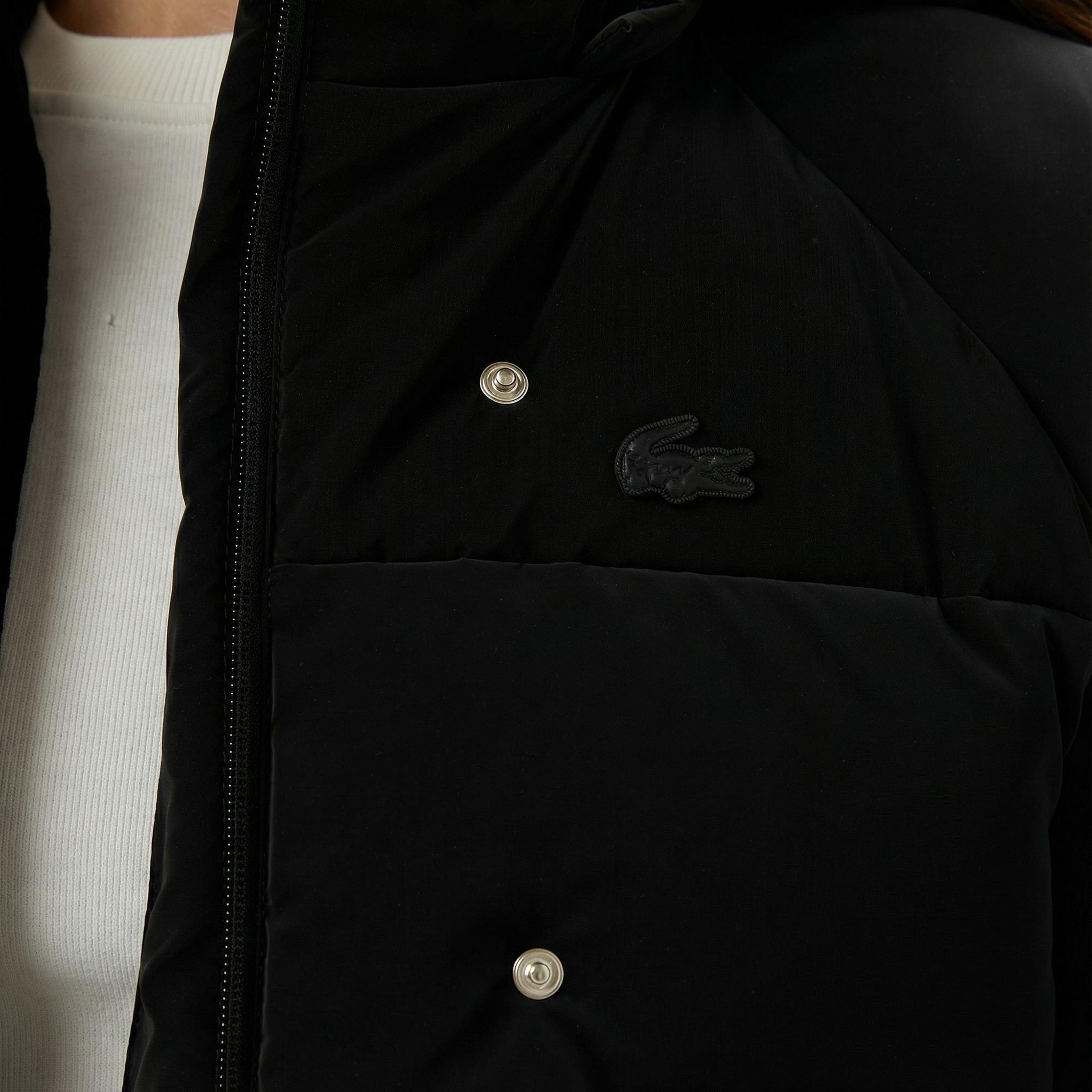 Lacoste Kadın Kapüşonlu Siyah Yelek