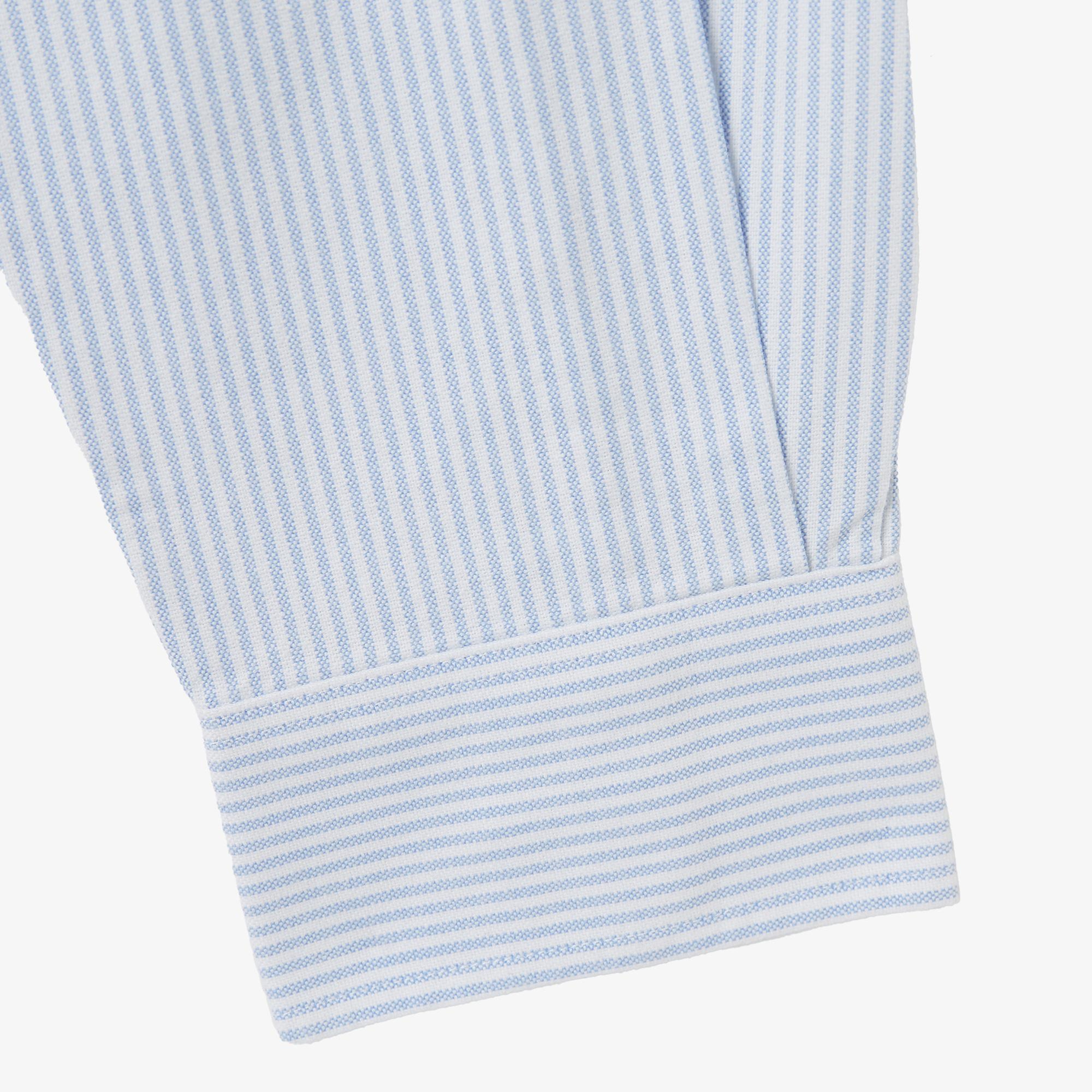 Lacoste Erkek Regular Fit Çizgili Açık Mavi Gömlek