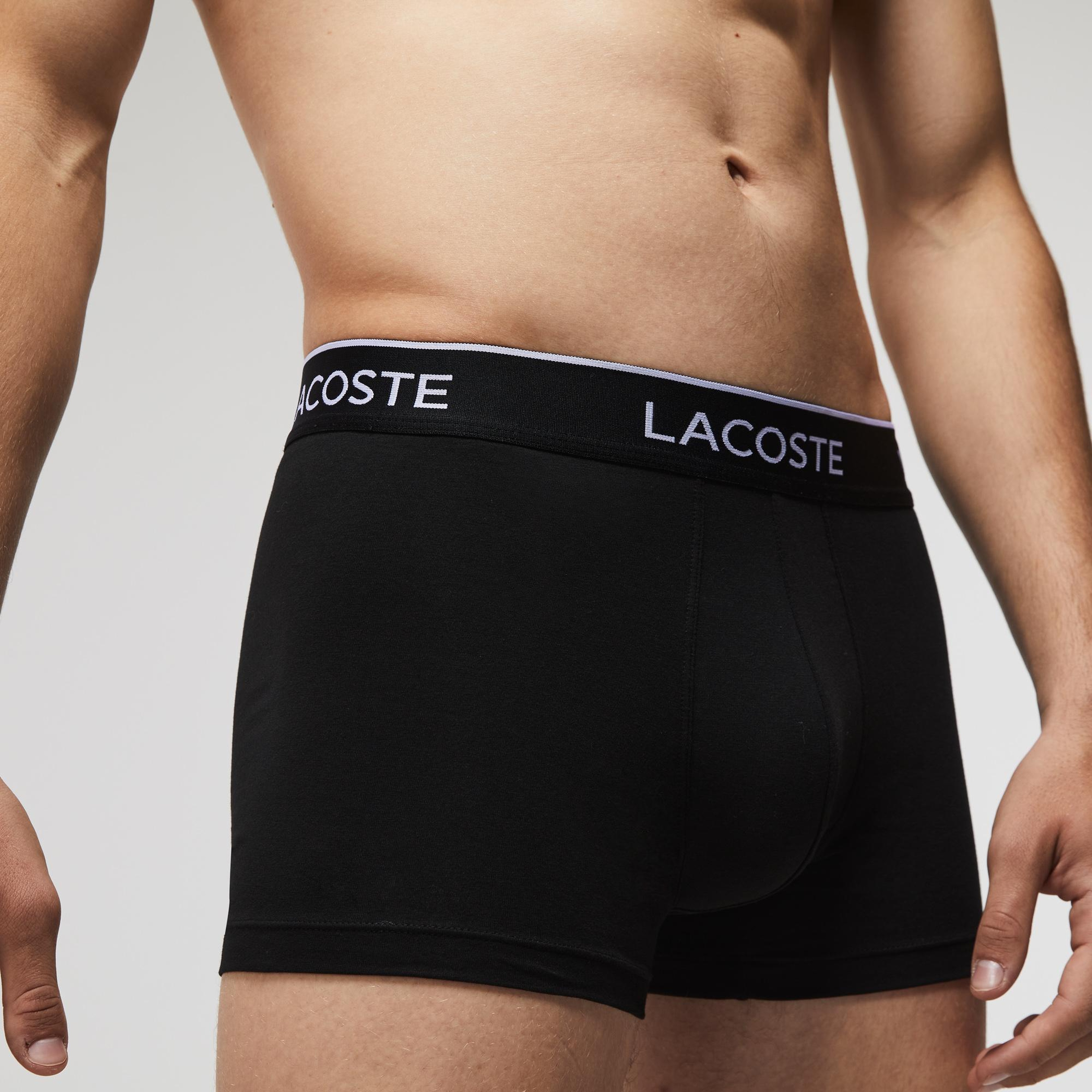Lacoste Erkek 3'lü Siyah Boxer