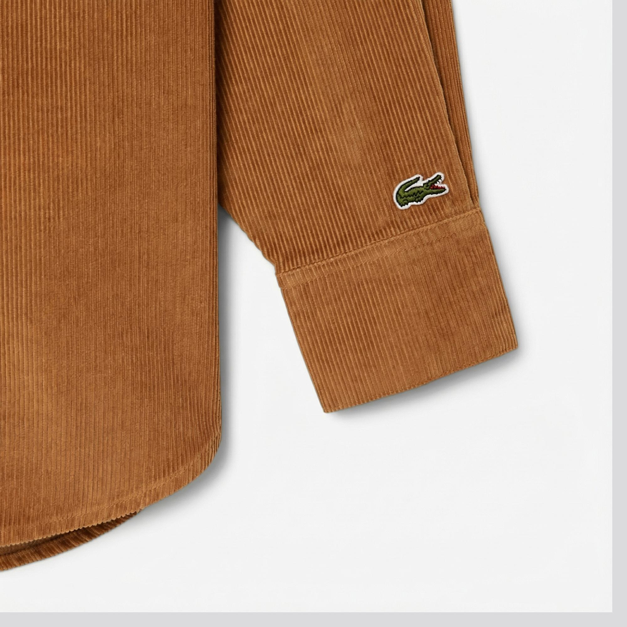 Lacoste Kadın Oversize Fit Kahverengi Gömlek